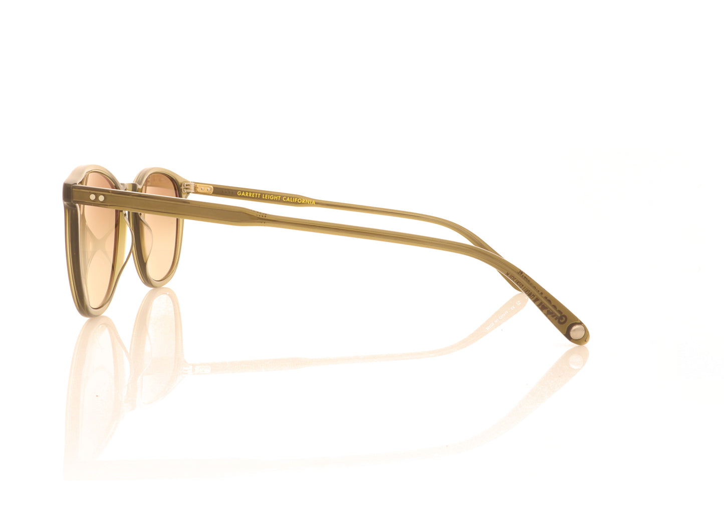 Garrett Leight Kinney 2007 BIO DEOLV Bio Deep Olive Sunglasses - Side