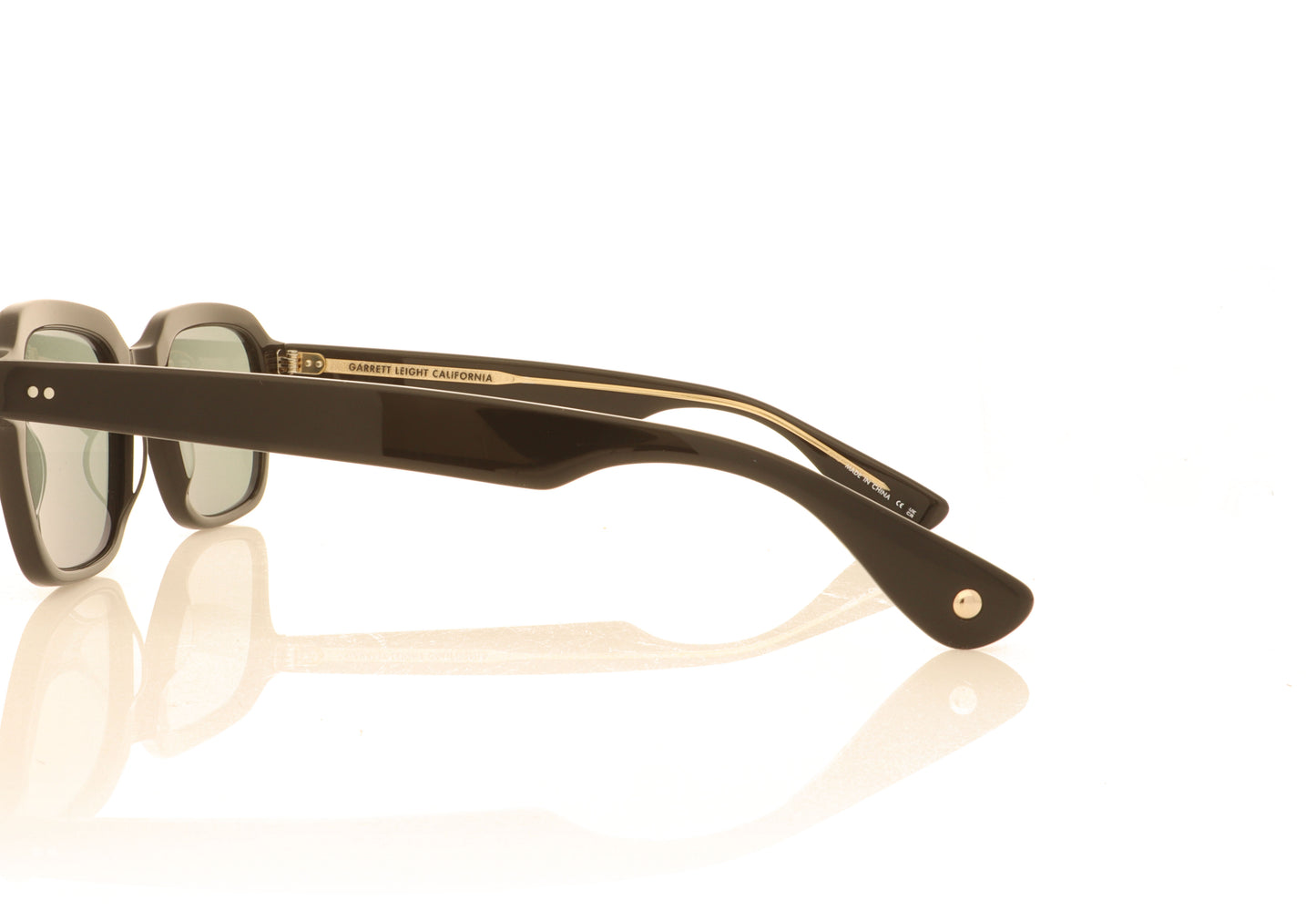 Garrett Leight OG Freddy P BK Black Sunglasses - Side