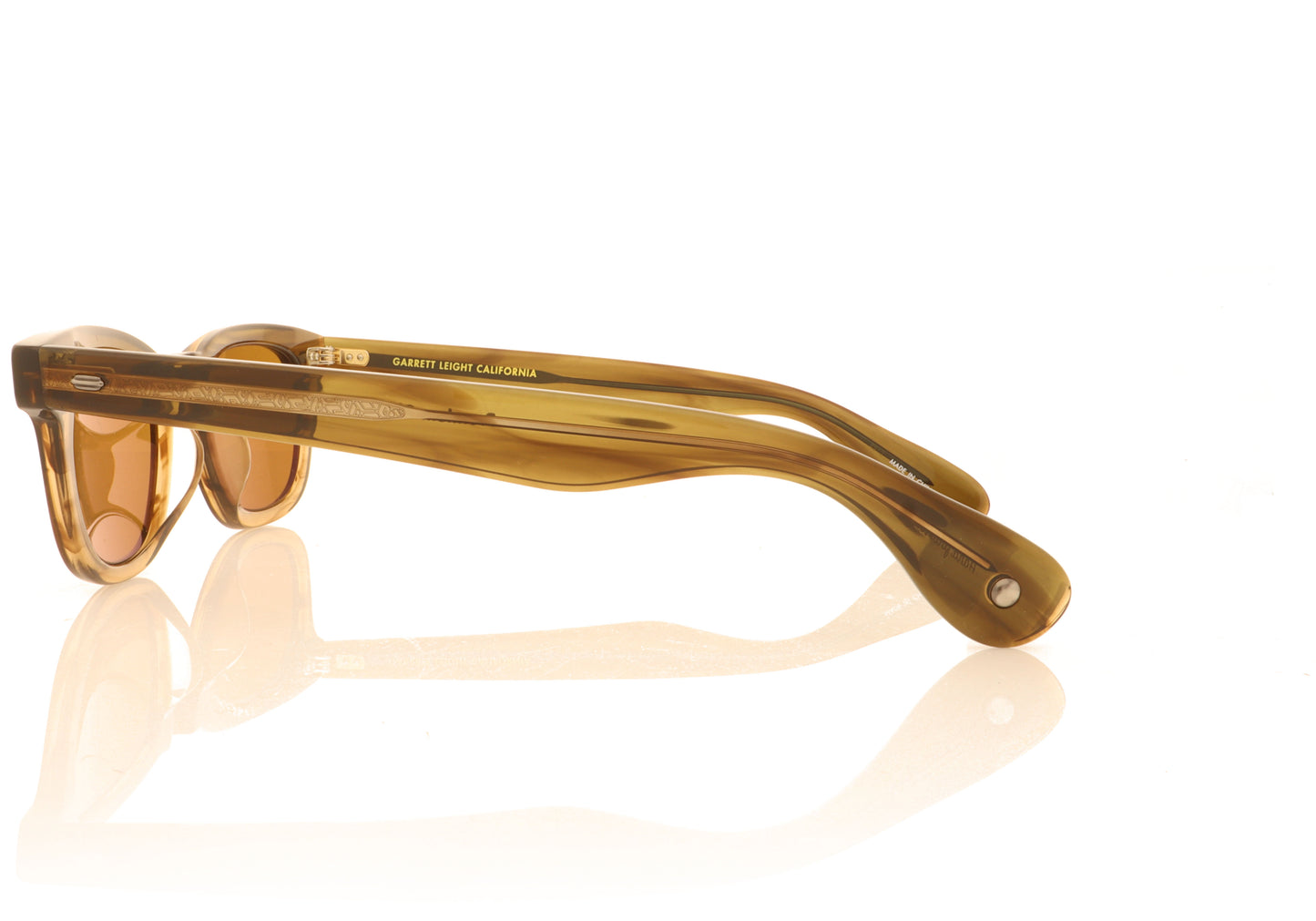 Garrett Leight Lo-B BAMF Bamboo Fade Sunglasses - Side