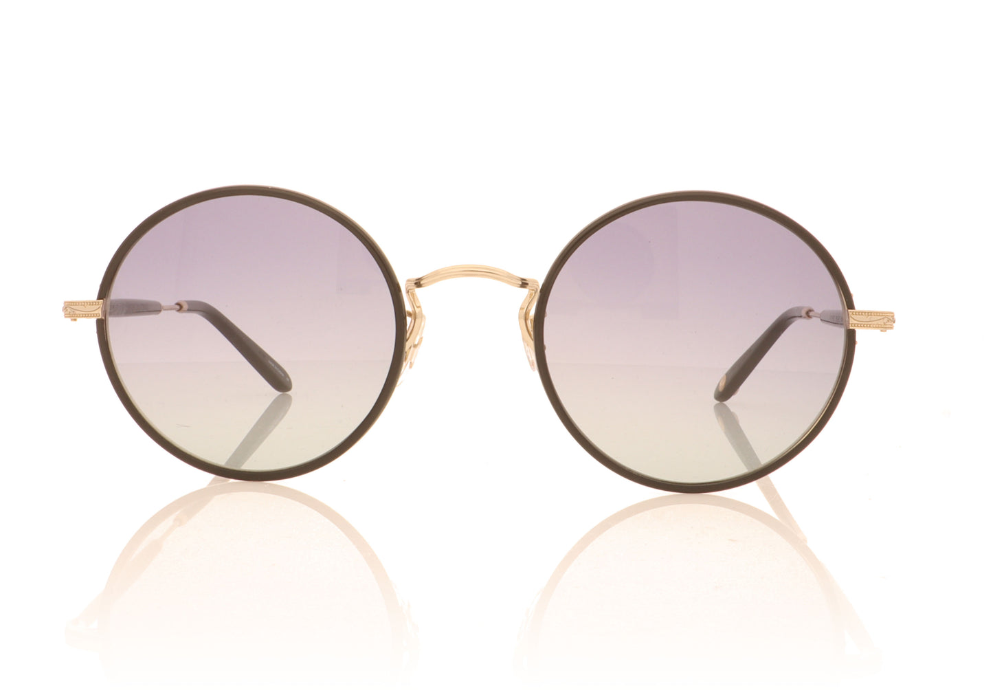 Garrett Leight Fonda BK-G Black-Gold Sunglasses - Front