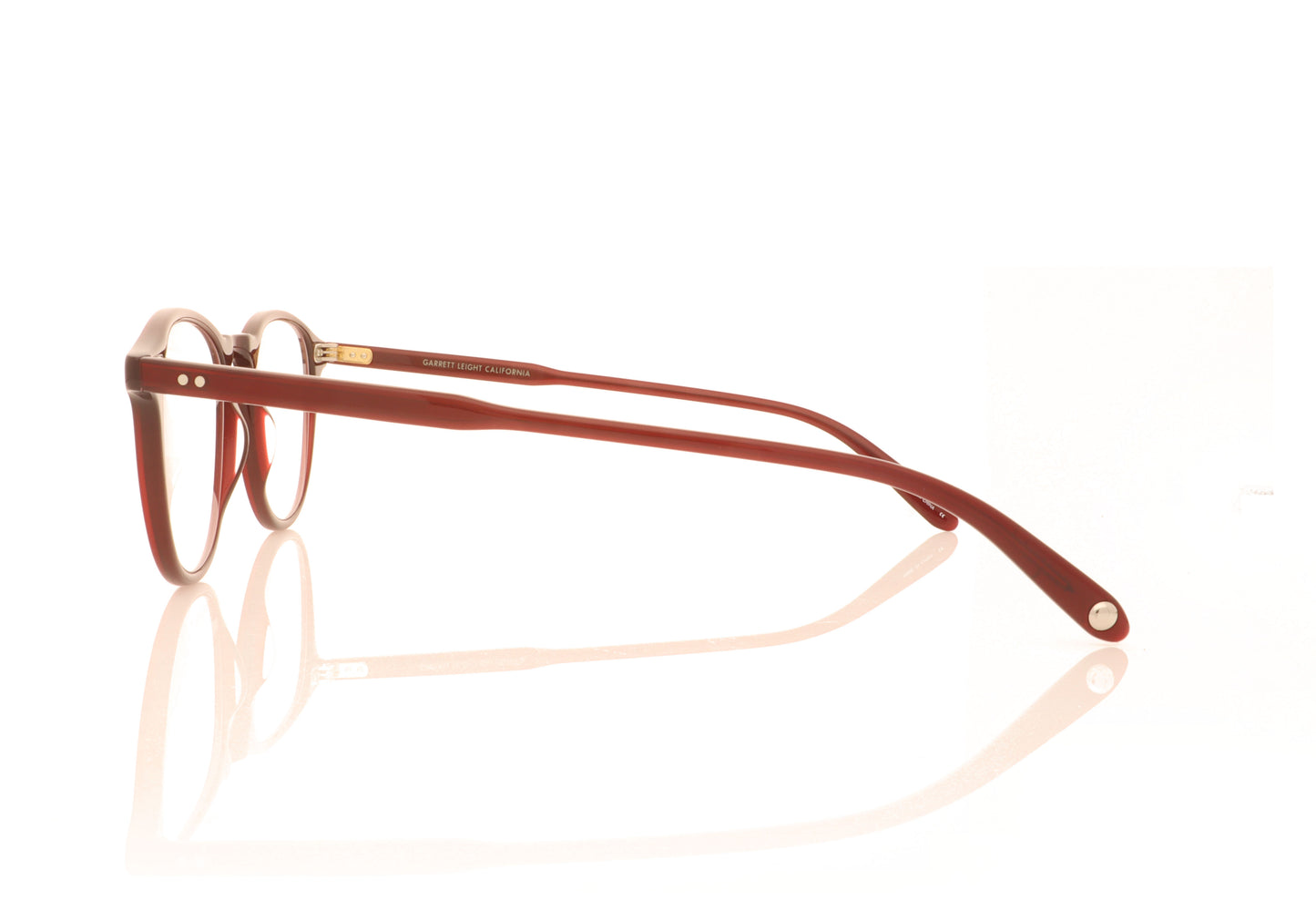 Garrett Leight Hampton BAR Dark Red Glasses - Side