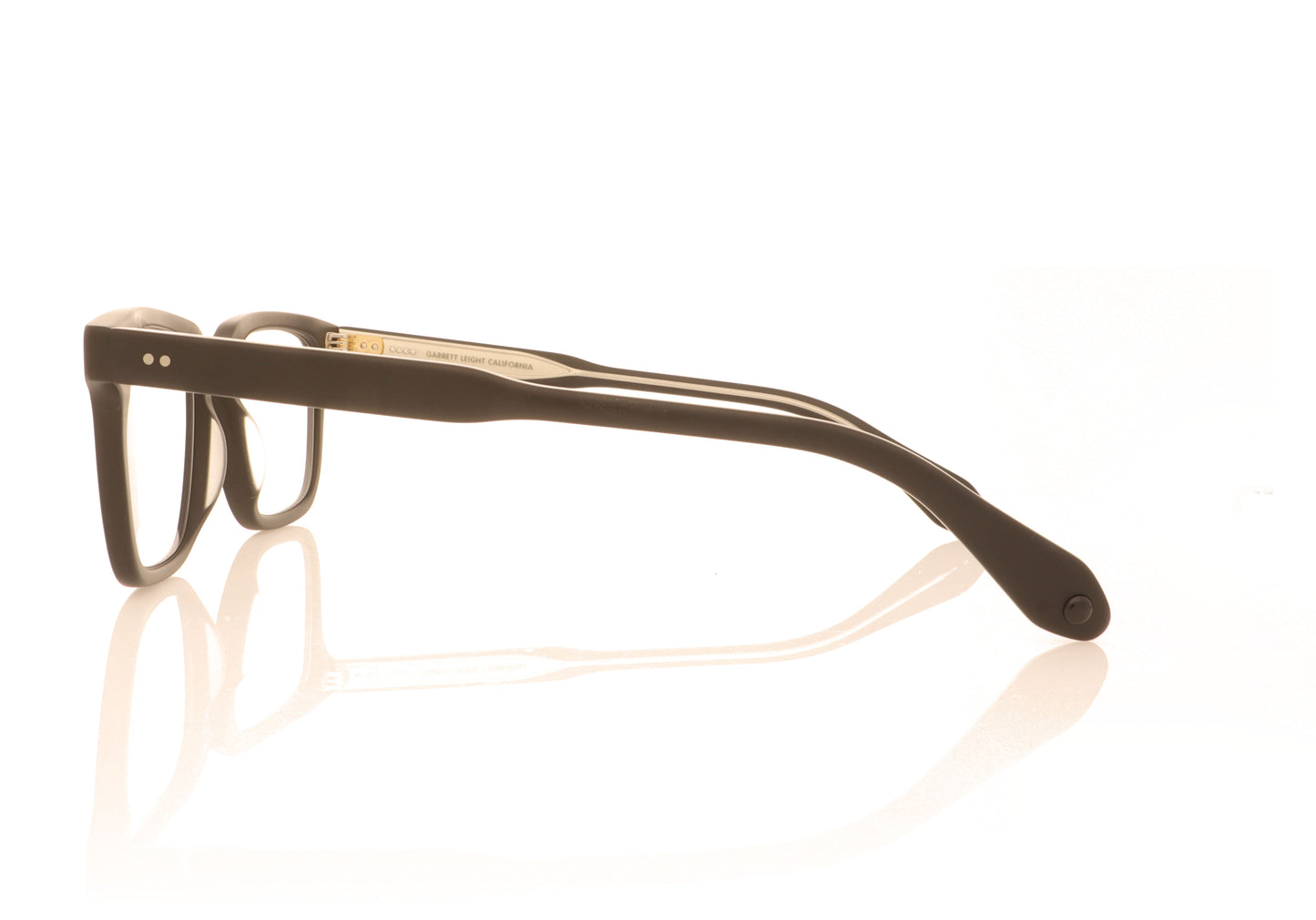 Garrett Leight Palladium MBK Matte Black Glasses - Side