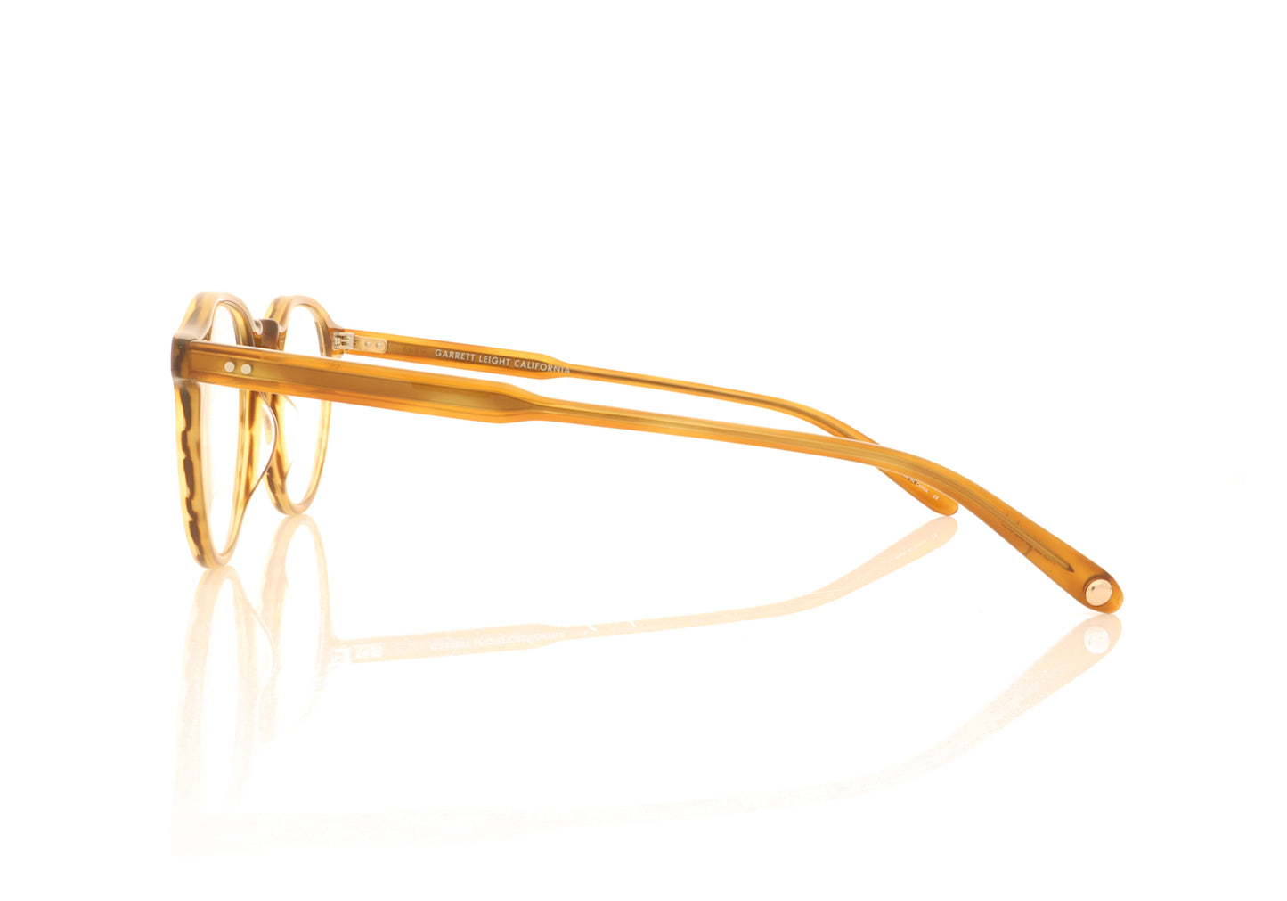Garrett Leight Royce DB Demi Blonde Glasses - Side