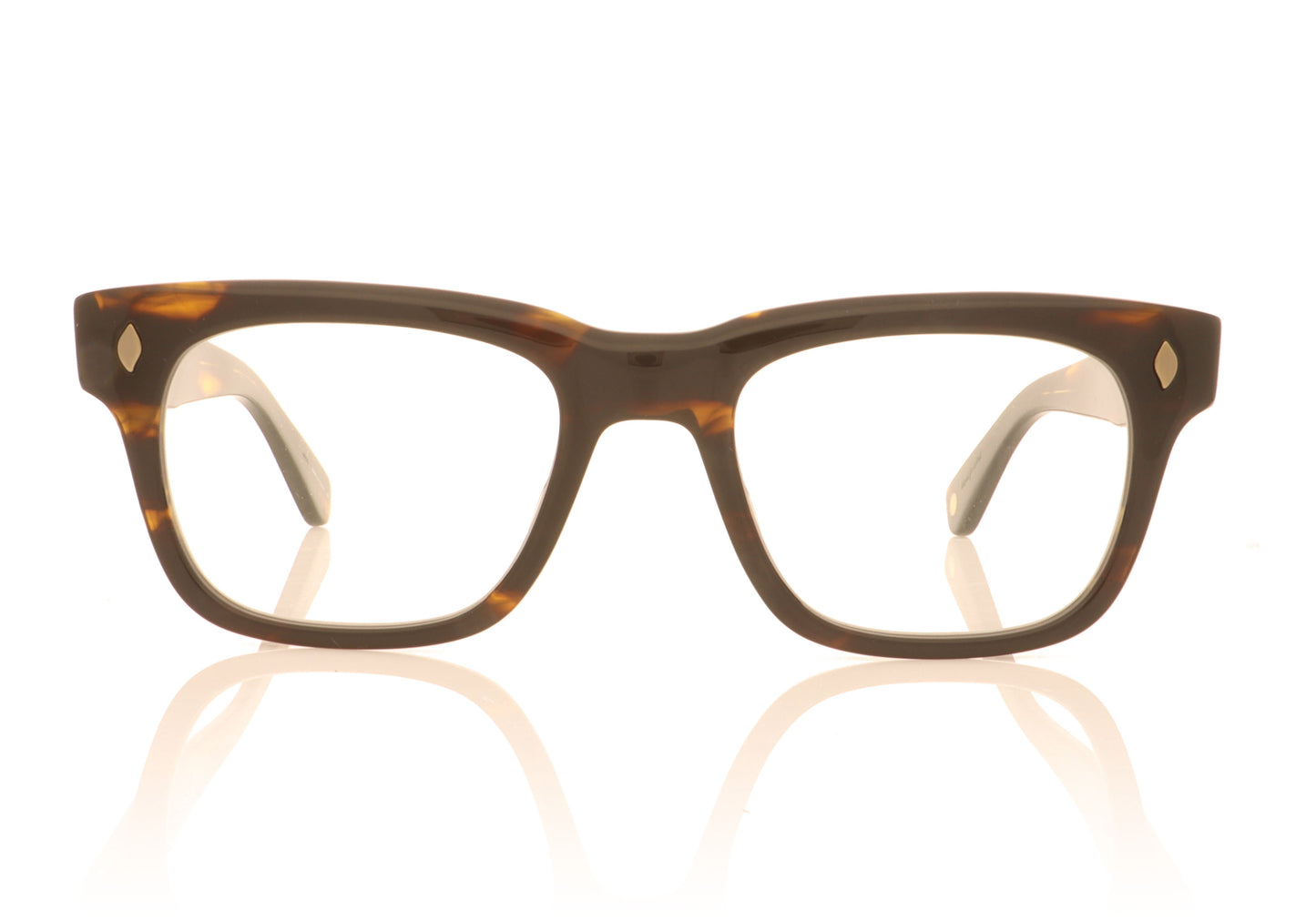 Garrett Leight Troubadour COFT Coffee Tortoise Glasses - Front