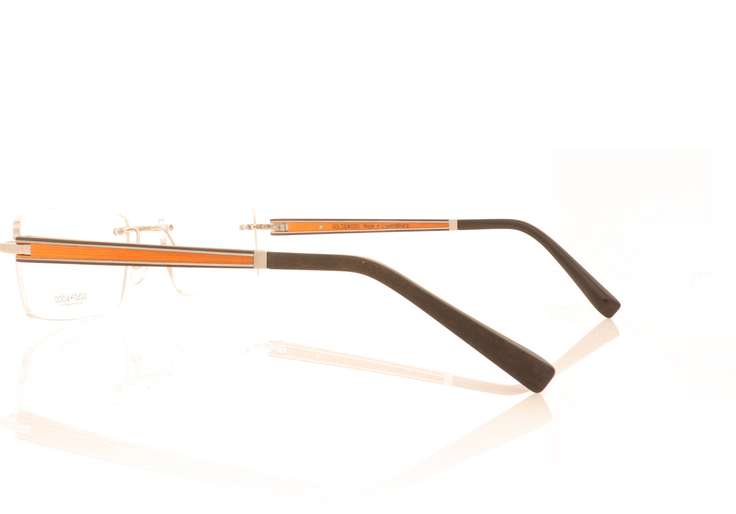 Gold & Wood Atlas 02.A05 Orange Glasses - Side