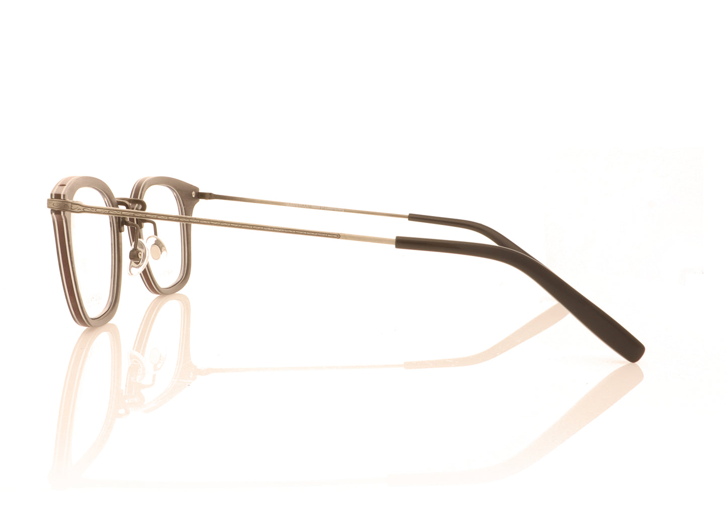 Gold & Wood Bora 1.01 Antic Silver Glasses - Side