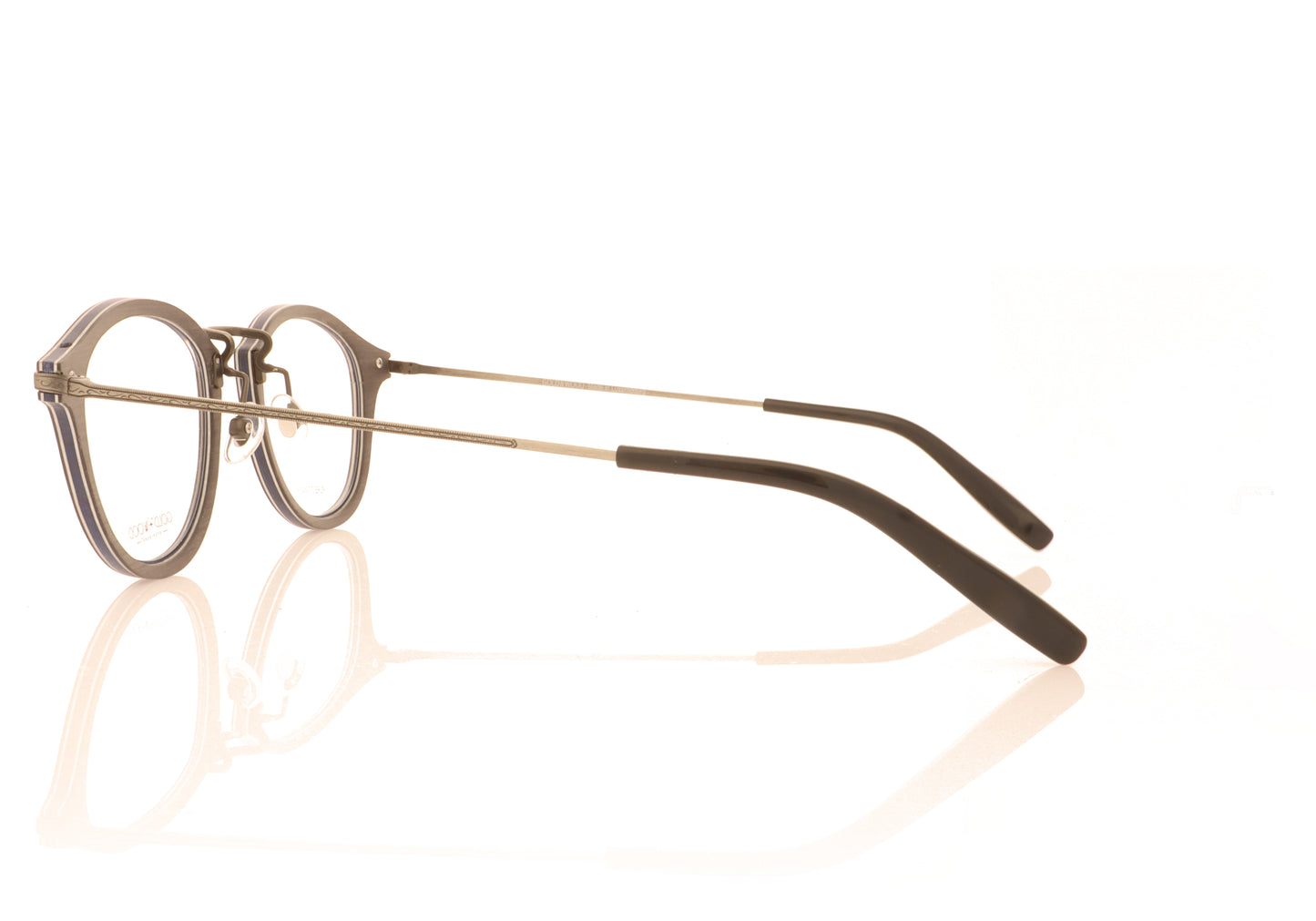 Gold & Wood Bora 02-01 Antic siver Glasses - Side