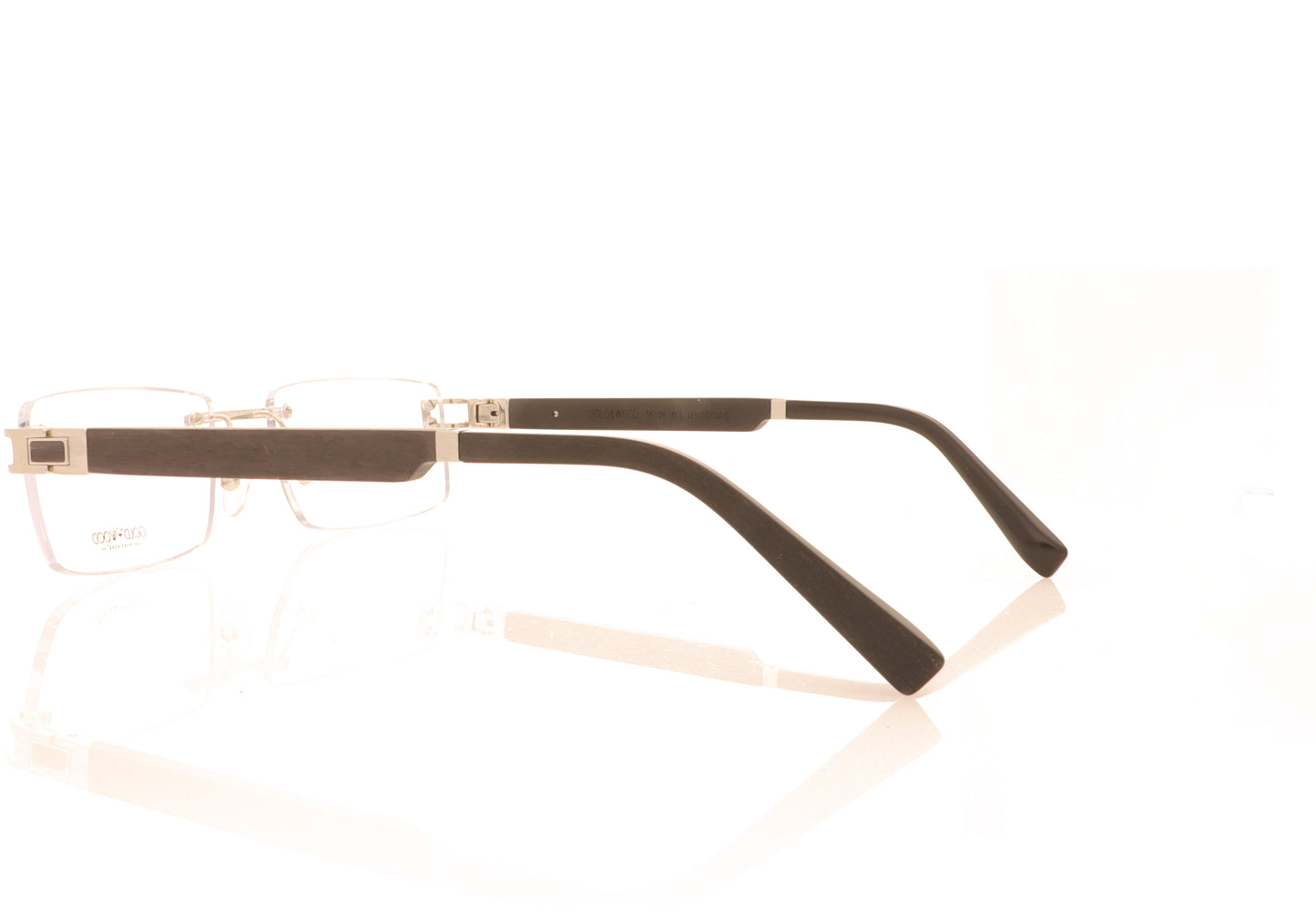 Gold & Wood Cosmos 01 A01 Dark Wood Glasses - Side