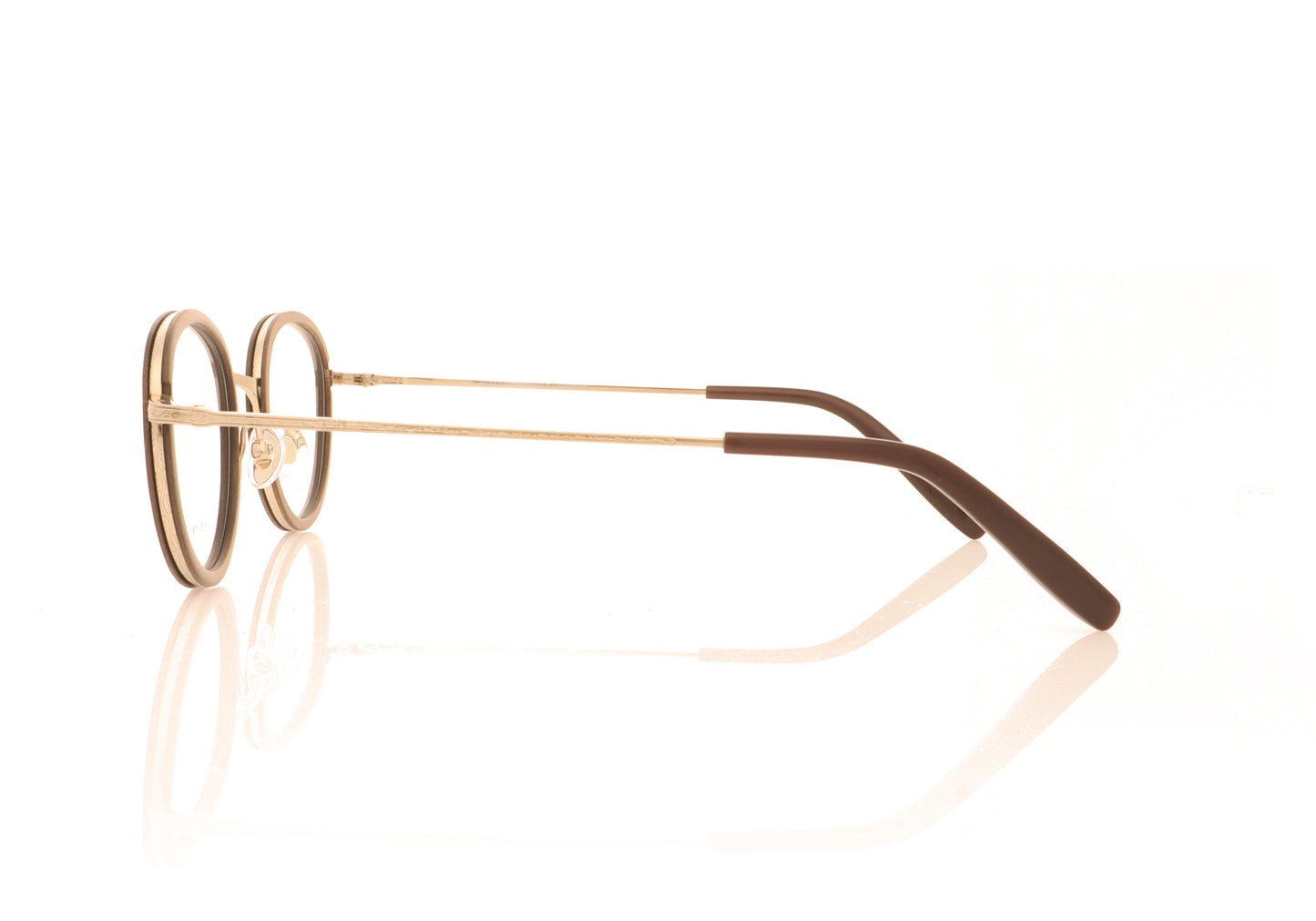 Gold & Wood Titan 3.01 Antic silver Glasses - Side