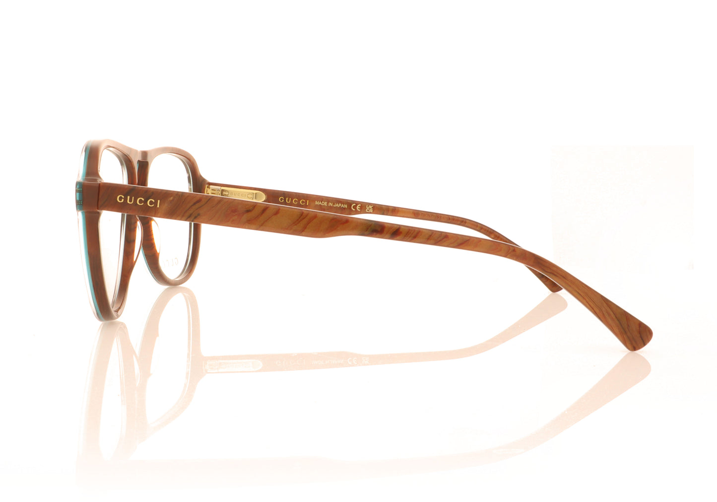 Gucci 1044 003 Blue-Brown Glasses - Side