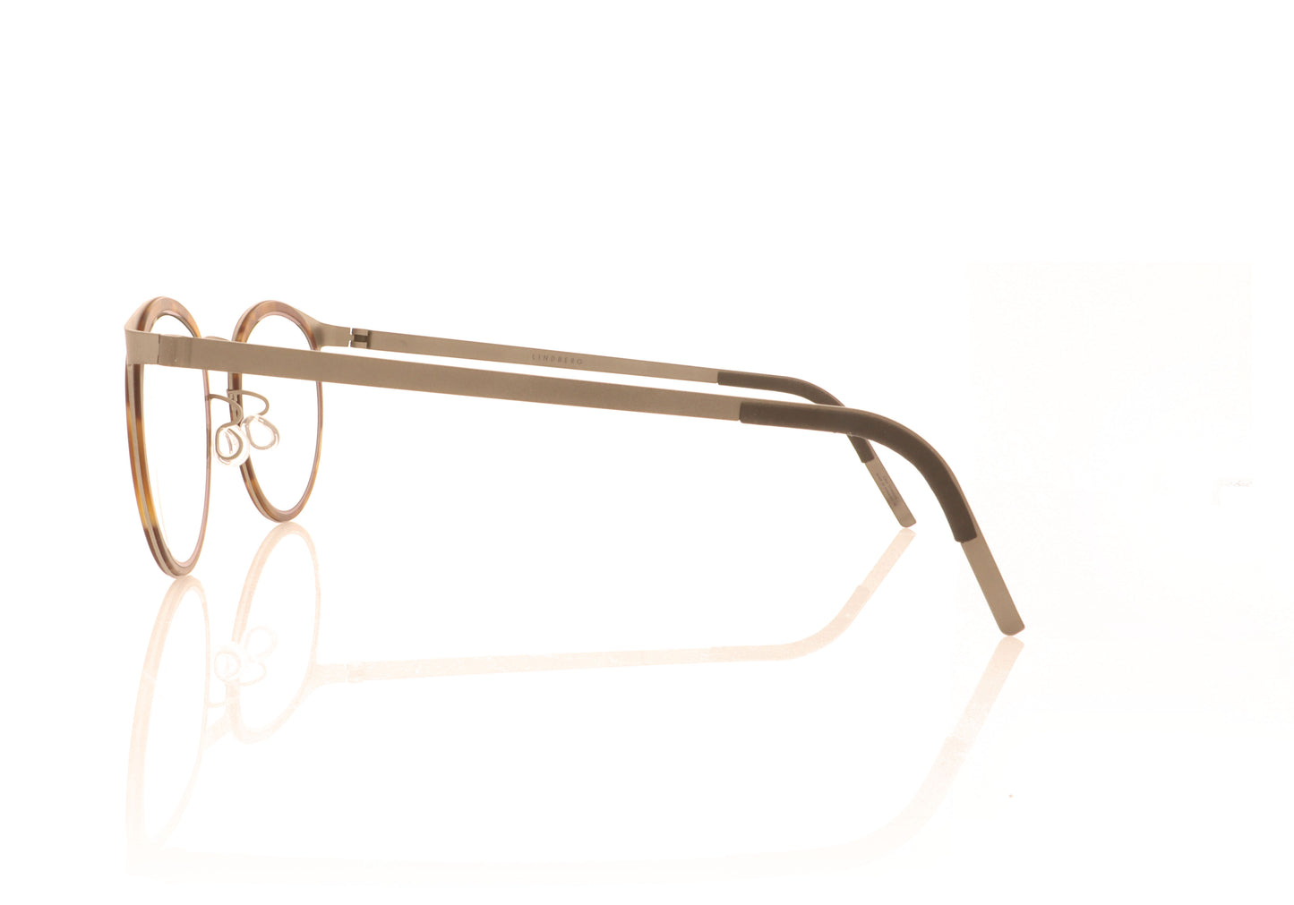 Lindberg Strip 9704 10 K25M Gunmetal Tortoise Glasses - Side