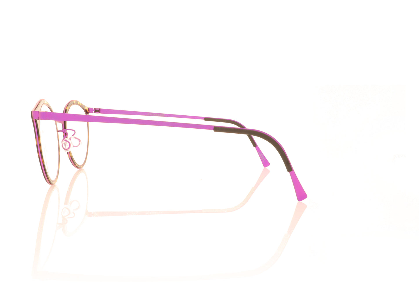 Lindberg Strip 9728 75 GR77 Purple Glasses - Side