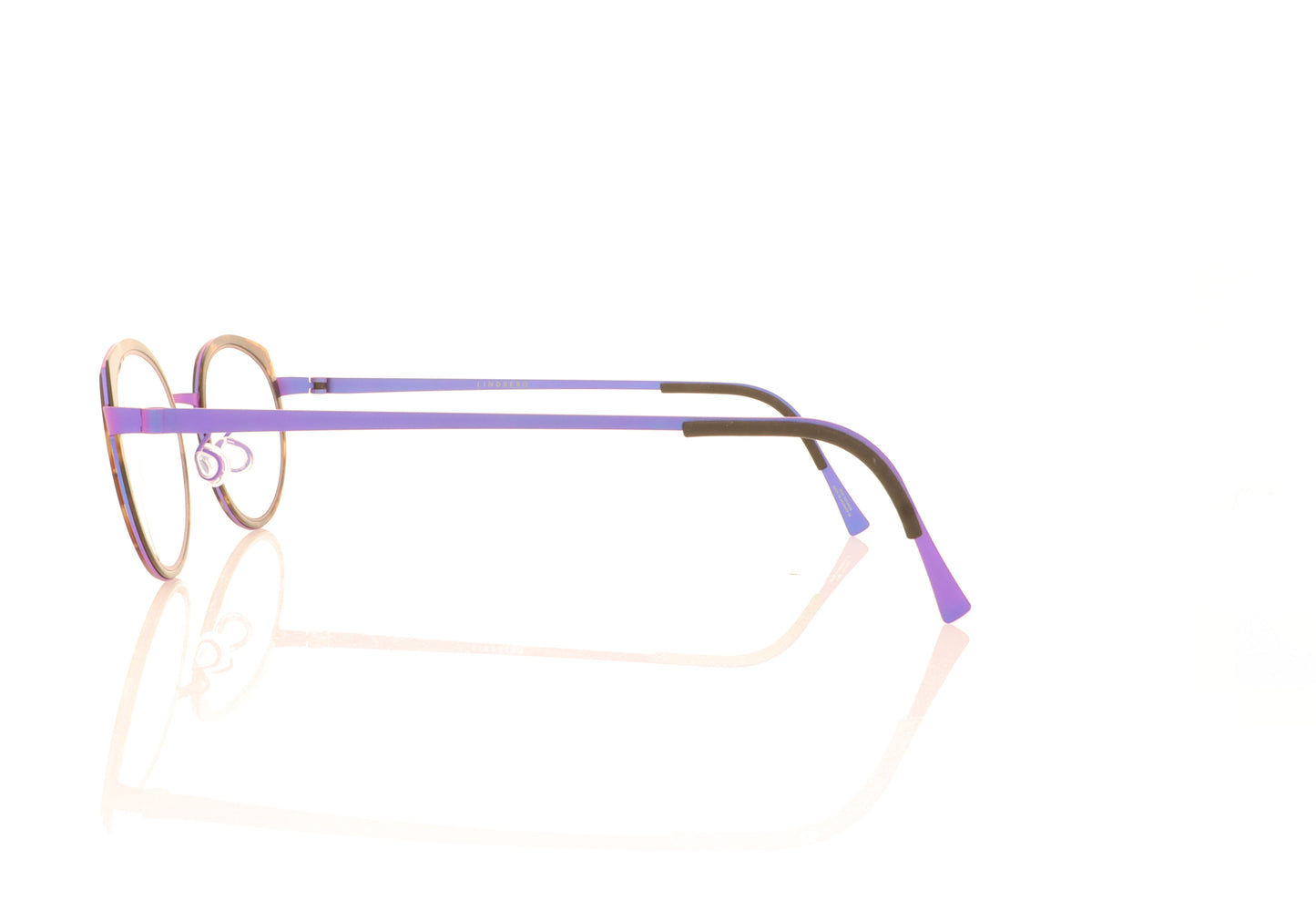 Lindberg Strip 9748 K204 PU15 Purple Tortoise Glasses - Side
