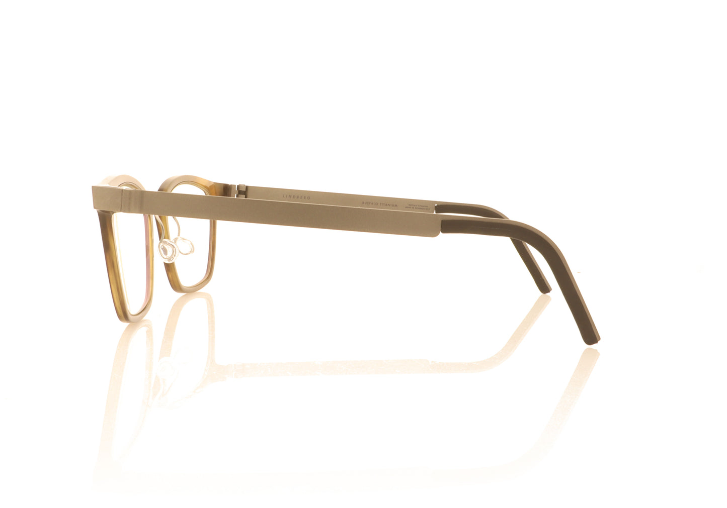 Lindberg buffalo 1860 H18 Medium Brown Glasses - Side