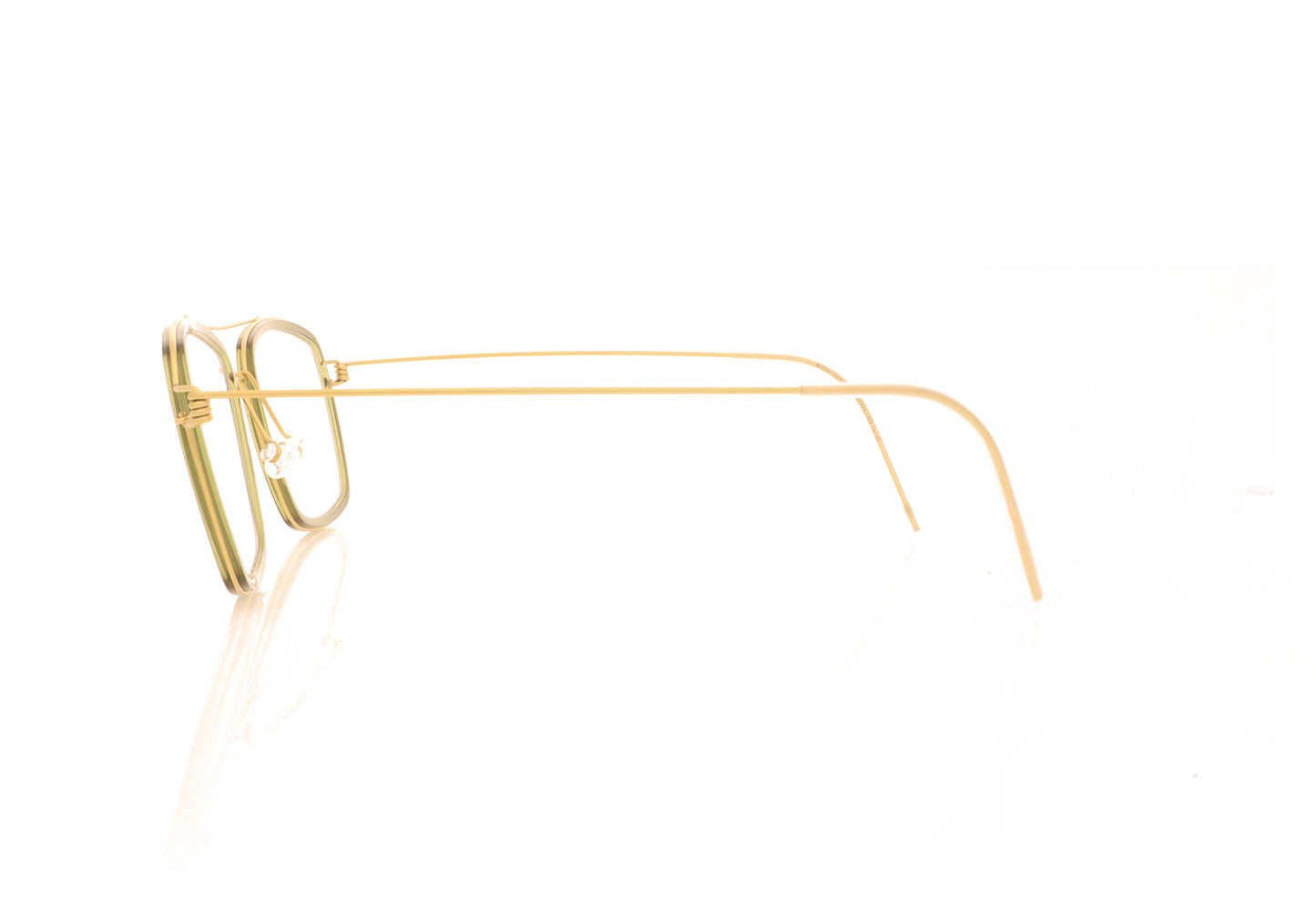 Lindberg Air Rim Oscar GT K175 Gold Green Glasses - Side