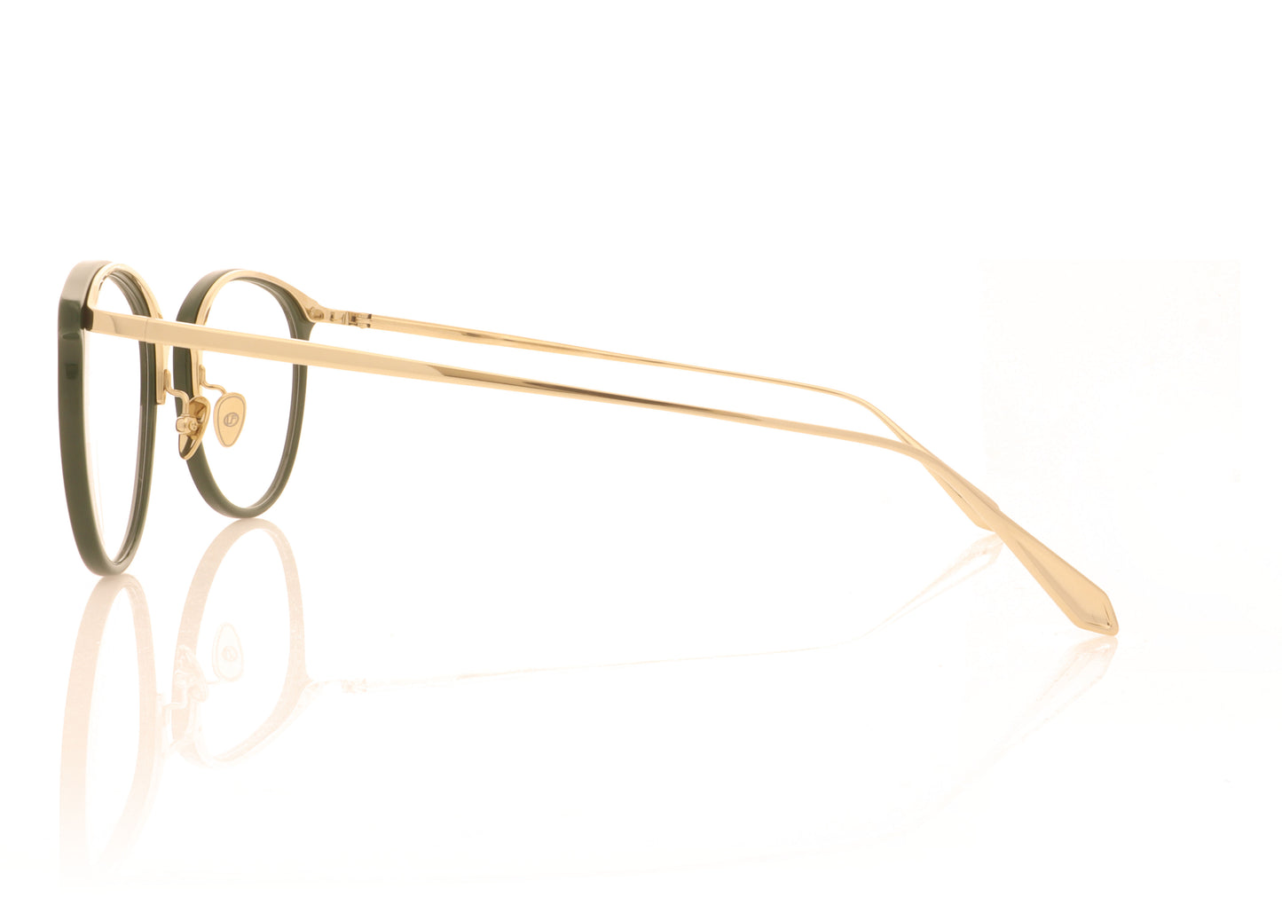 Linda Farrow Calthorpe C83 Green Glasses - Side