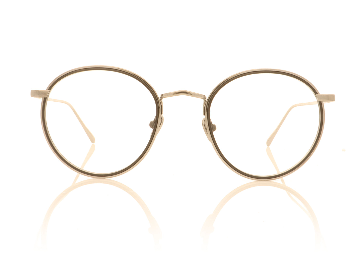 Linda Farrow Comer C3 Silver Glasses - Front