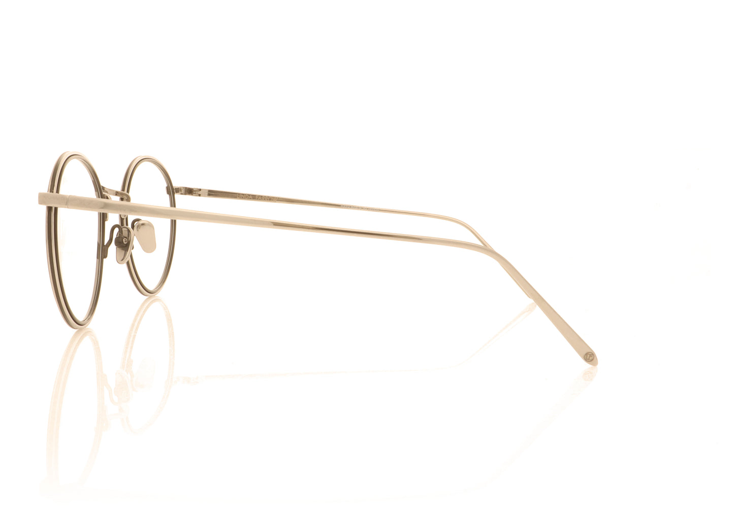 Linda Farrow Comer C3 Silver Glasses - Side