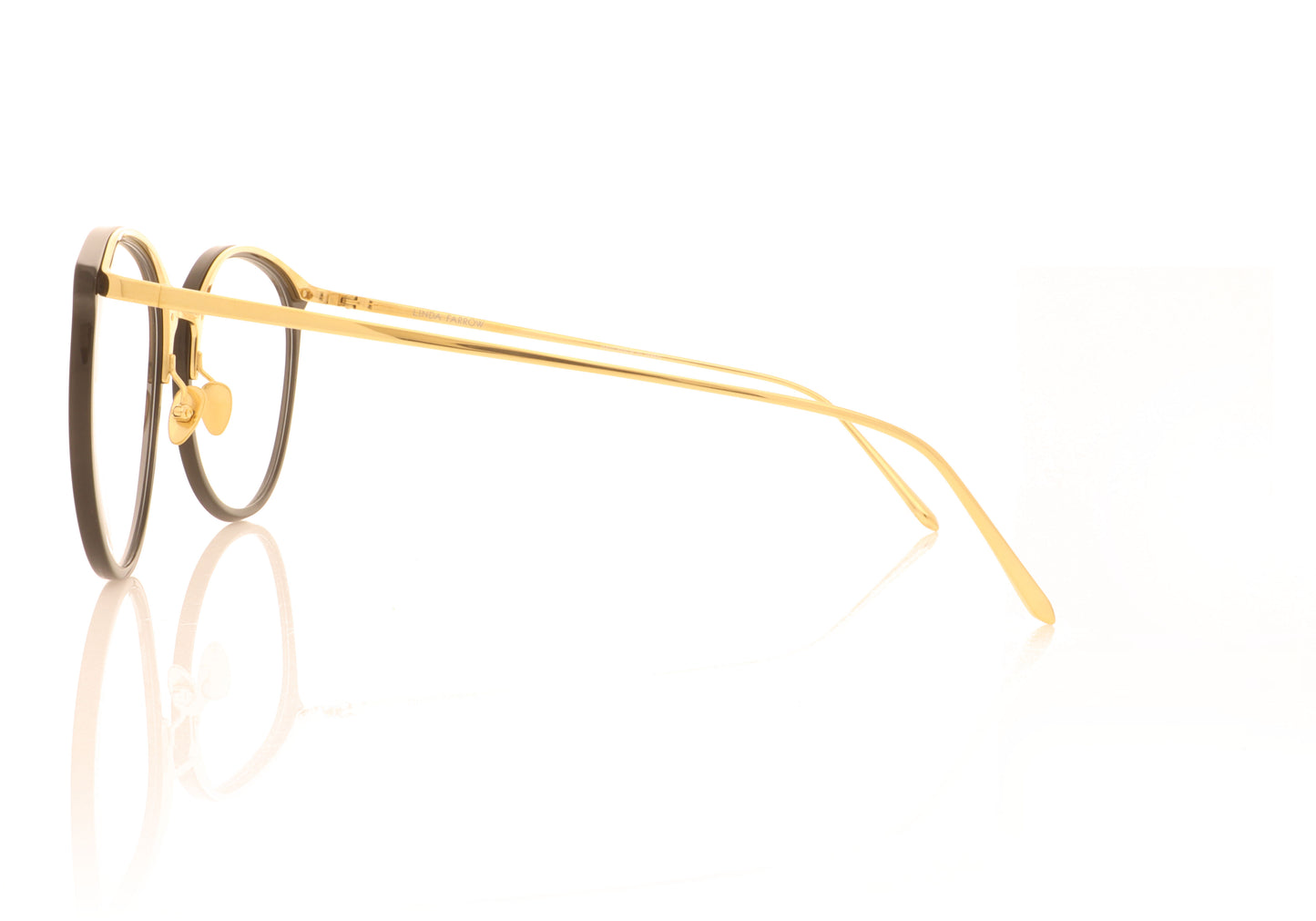 Linda Farrow Kings C7 Black Glasses - Side