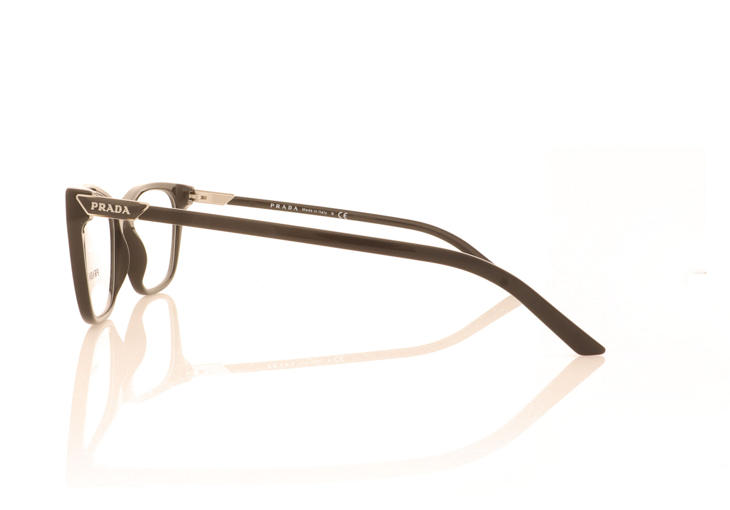 Prada VPR 05Y 1AB1O1 Black Glasses - Side