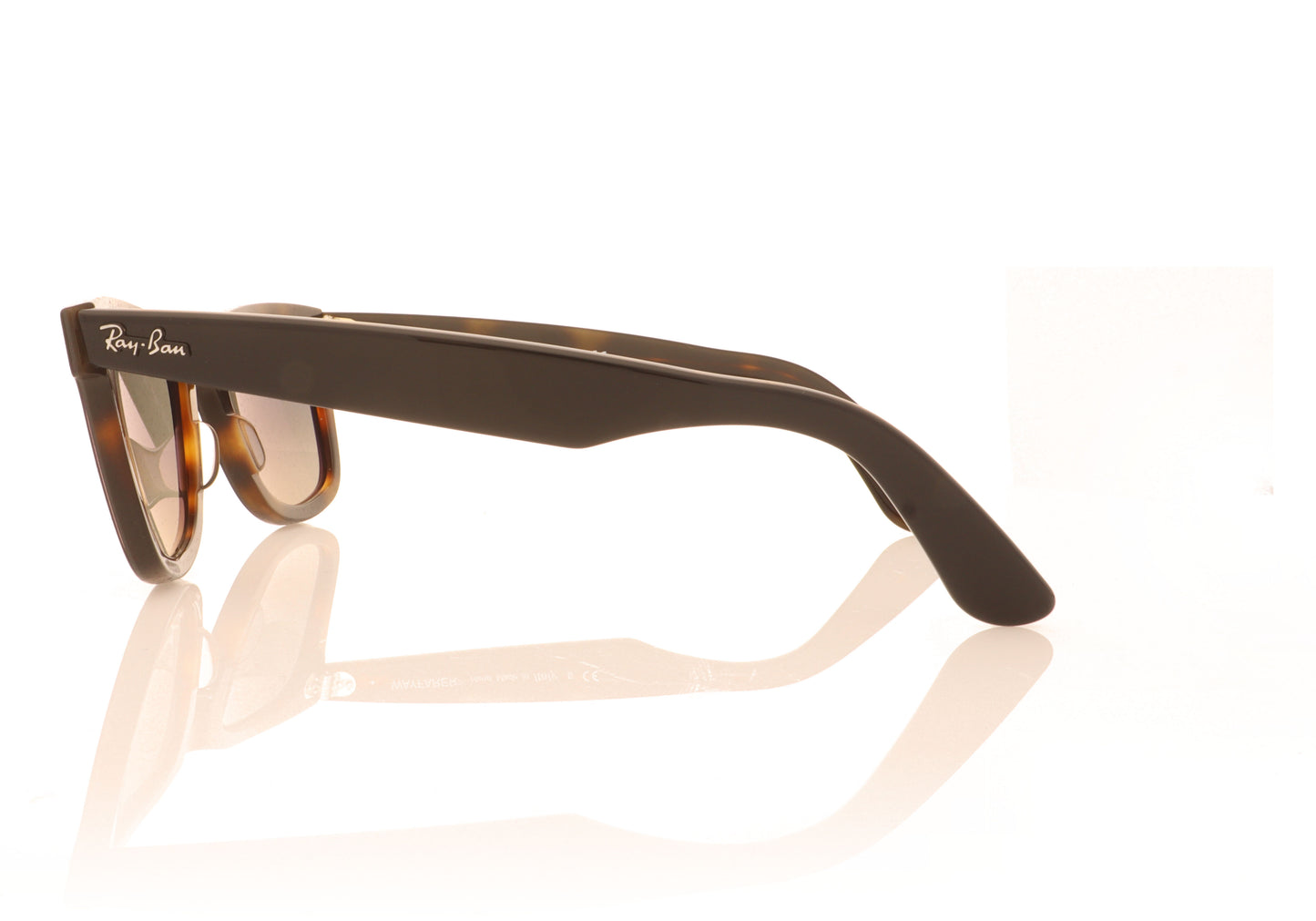 Ray-Ban Wayfarer 127771 Top Grey On Havana Sunglasses - Side