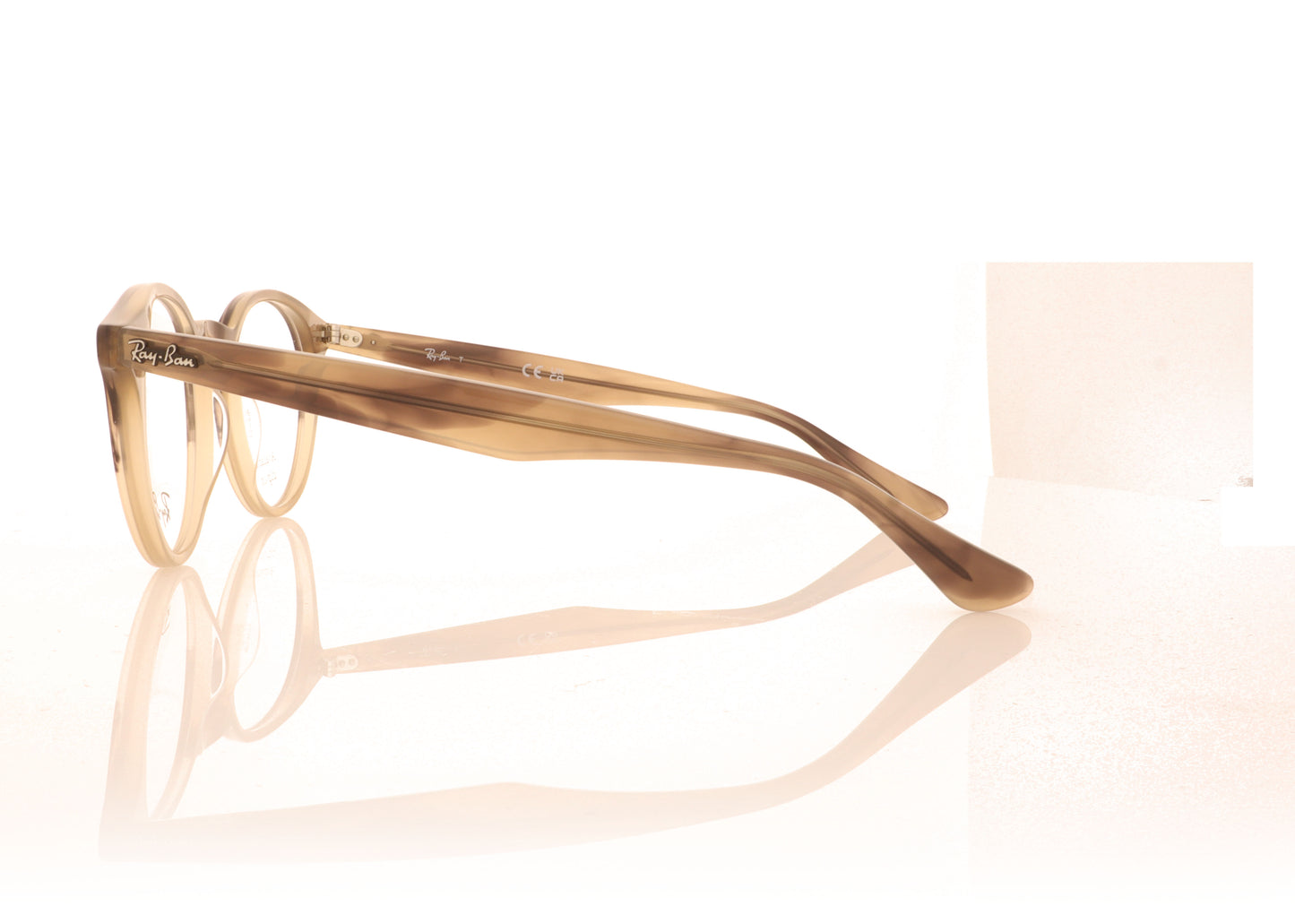 Ray-Ban 0RX2180V 8107 Brown Havana Glasses - Side