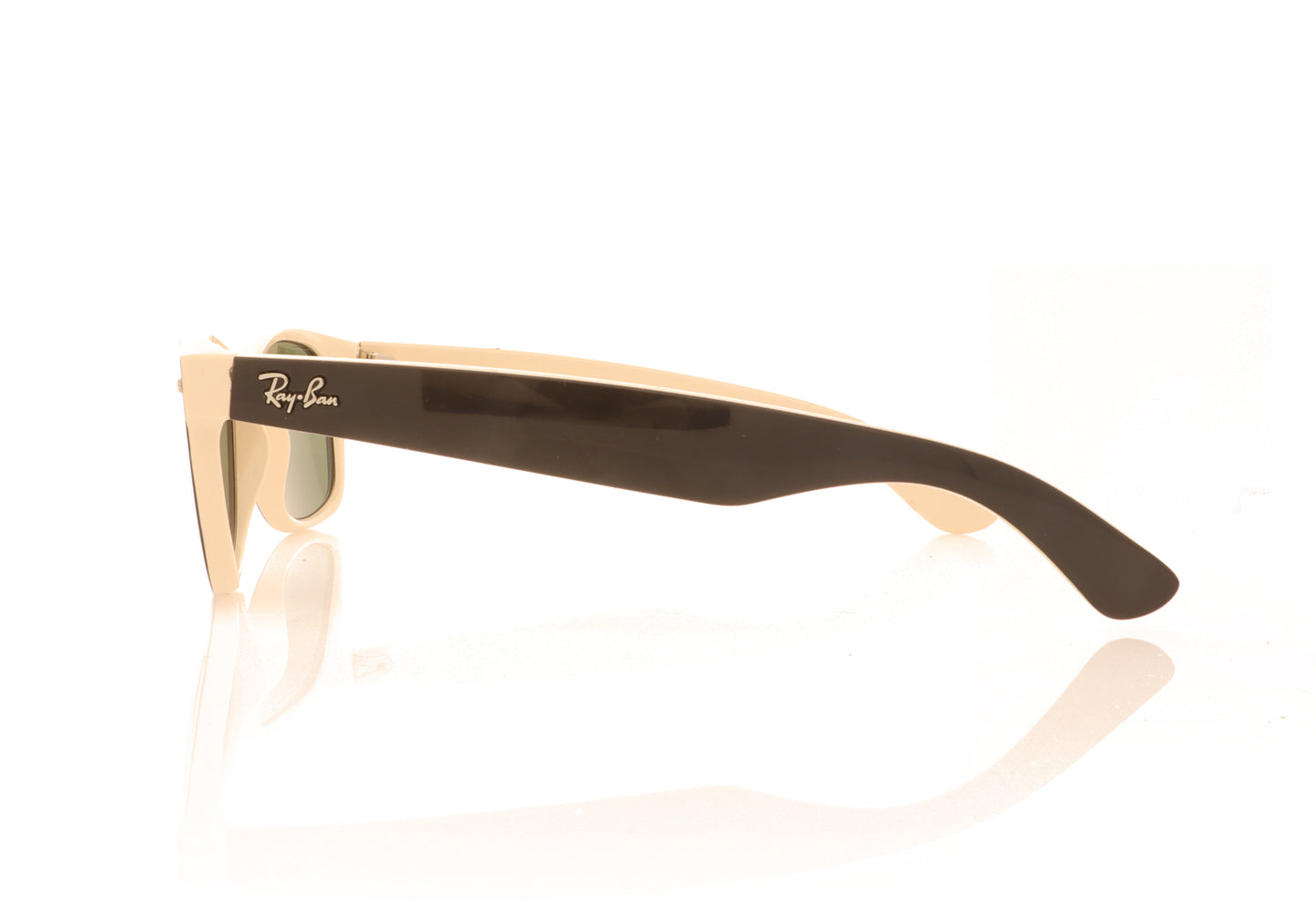 Ray-Ban RB2132 875_G-15 Black on Beige Sunglasses - Side