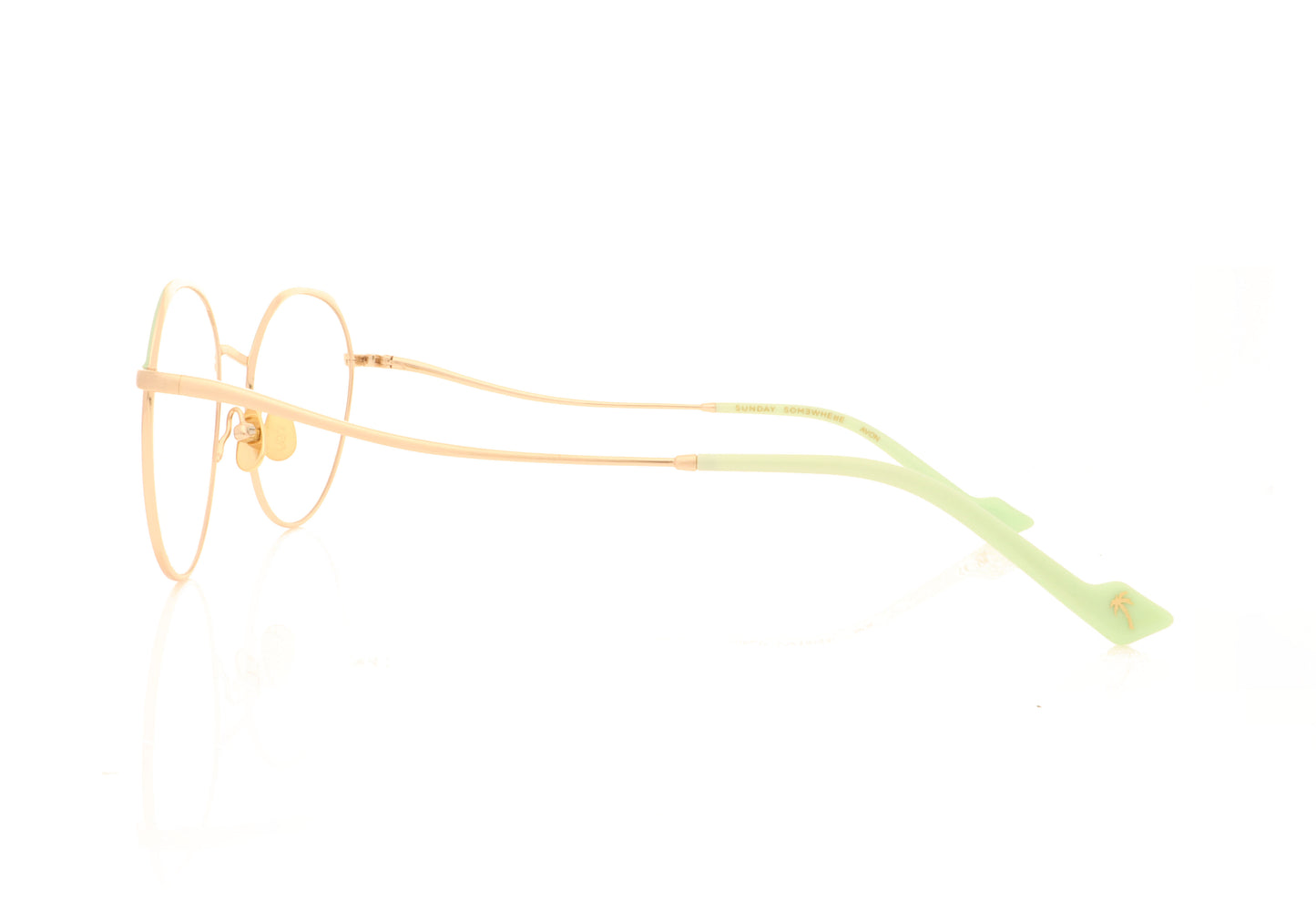 Sunday Somewhere OPT013 C2 Gold Glasses - Side