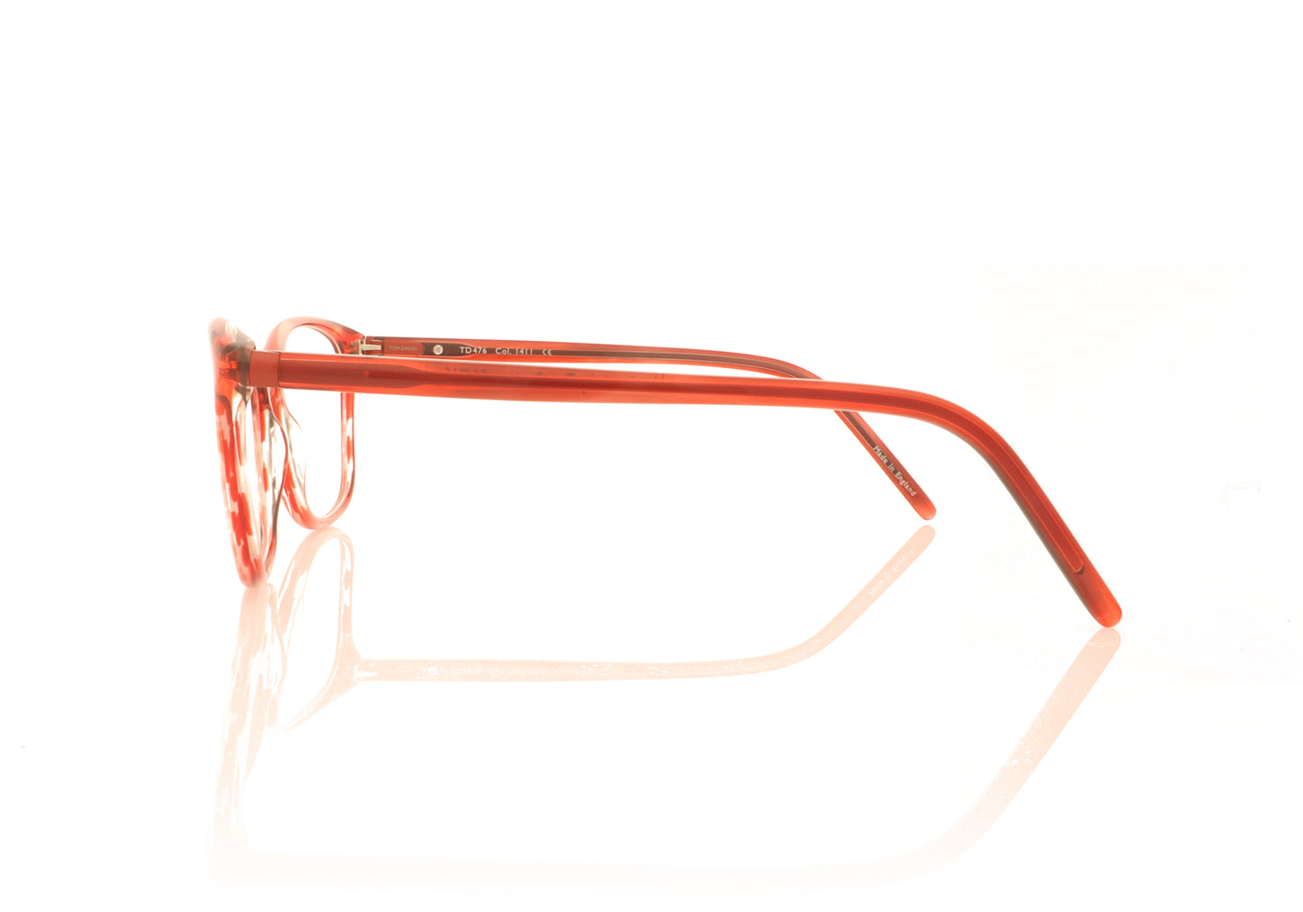 Tom Davies TD476 1411 Red Glasses - Side
