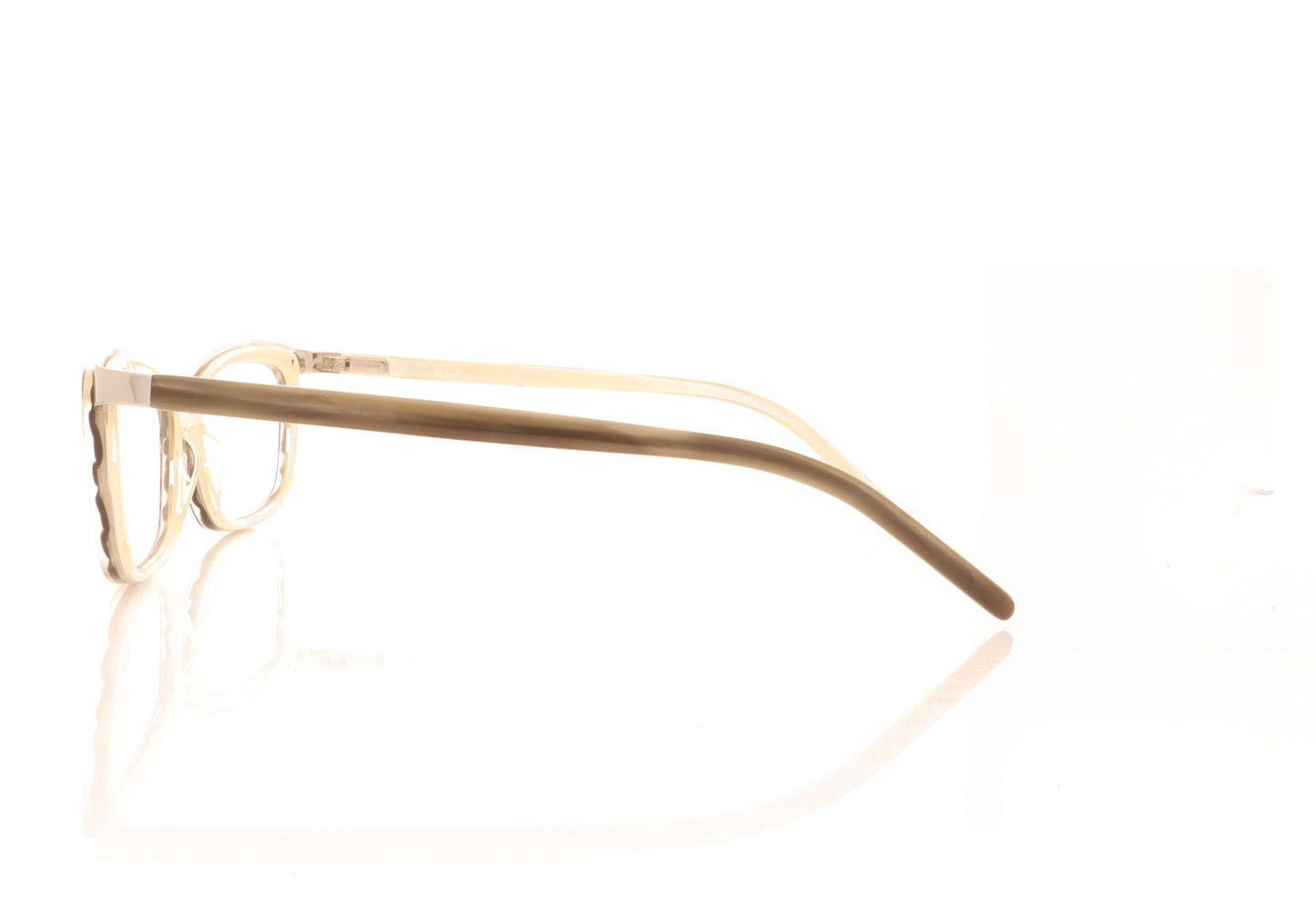 Tom Davies TD609 1676 Polished Brown and White Glasses - Side