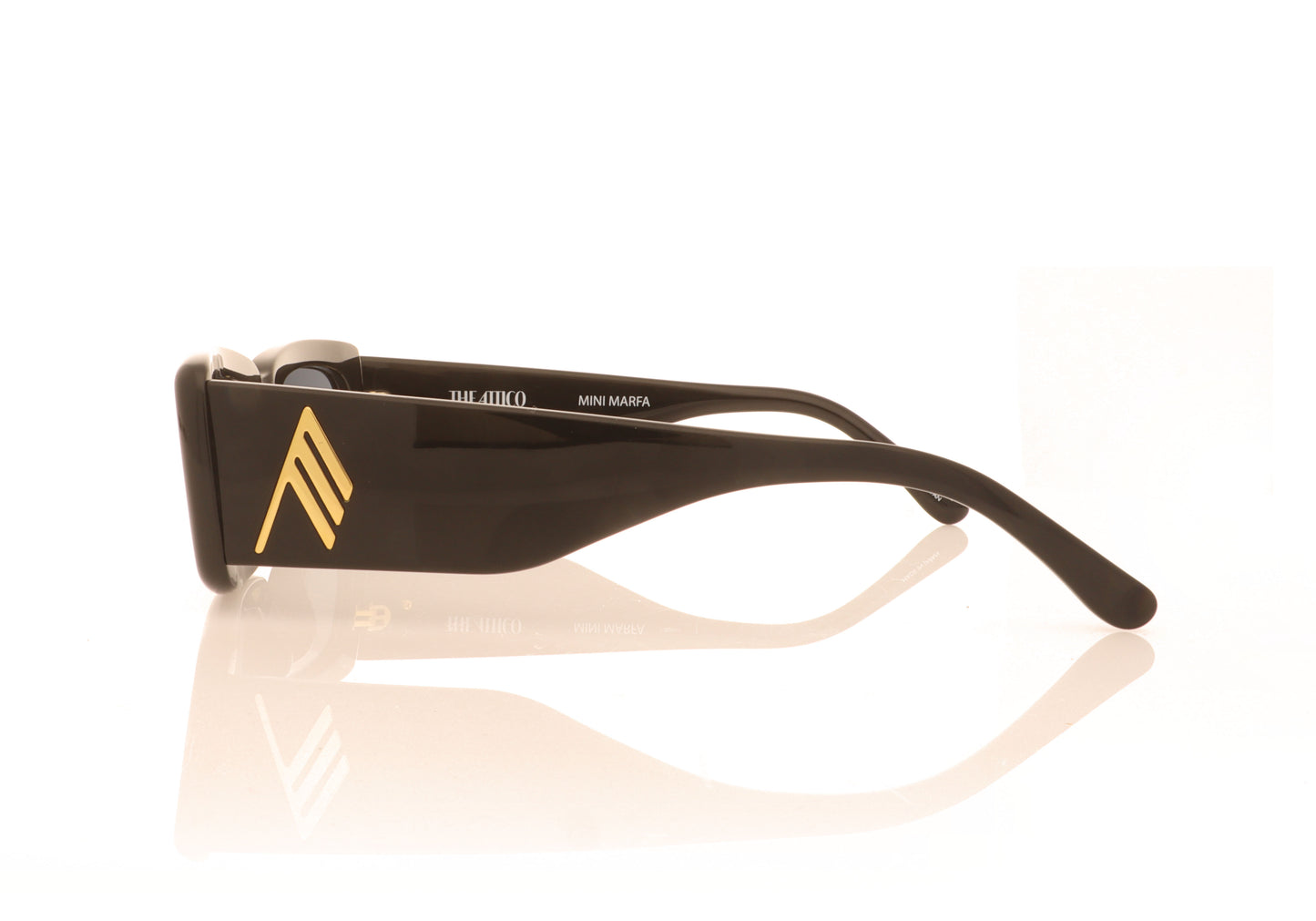 The Attico Mini Marfa C1 Black Sunglasses - Side