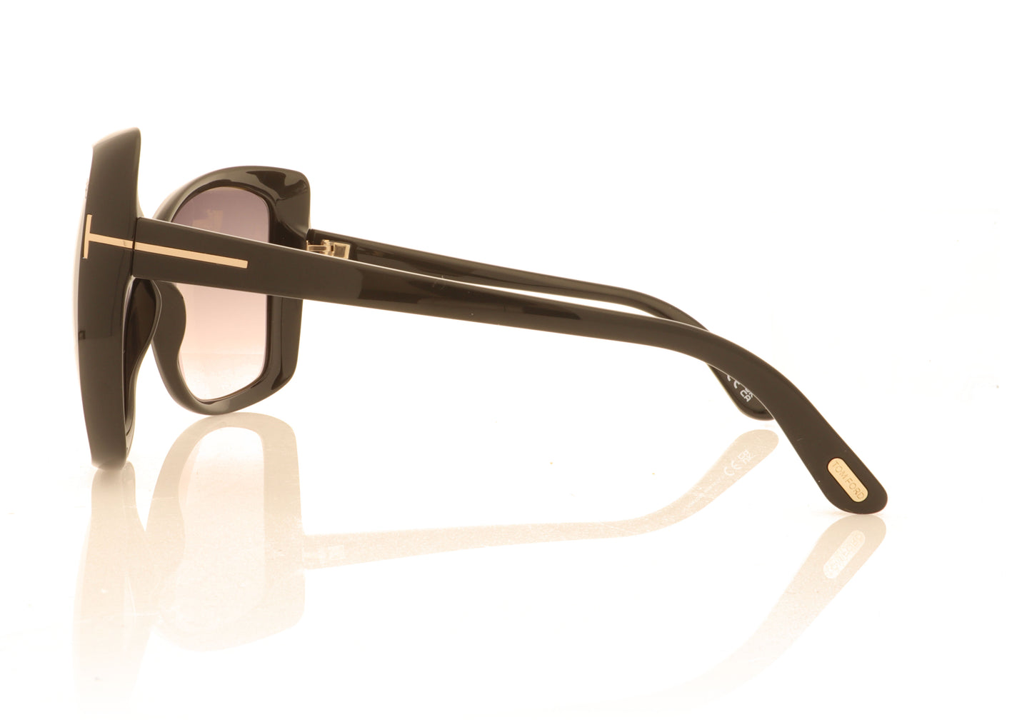 Tom Ford Jasmin 01B Black Sunglasses - Side