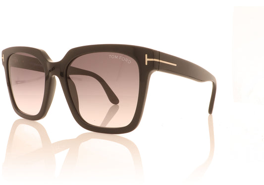 Tom Ford Selby TF952 01B Black Sunglasses - Angle