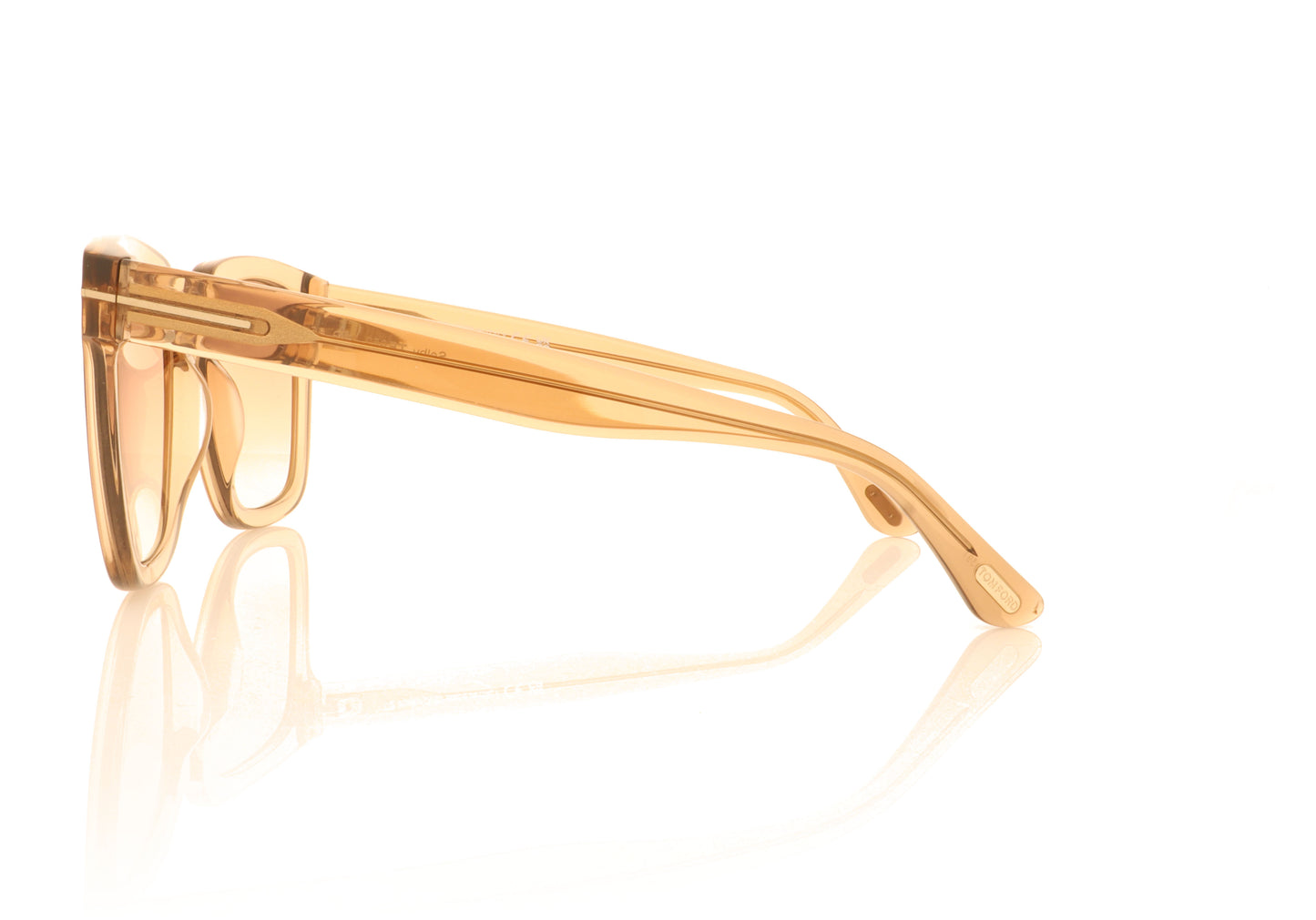 Tom Ford Selby TF952 45G Shiny Light Brown Sunglasses - Side