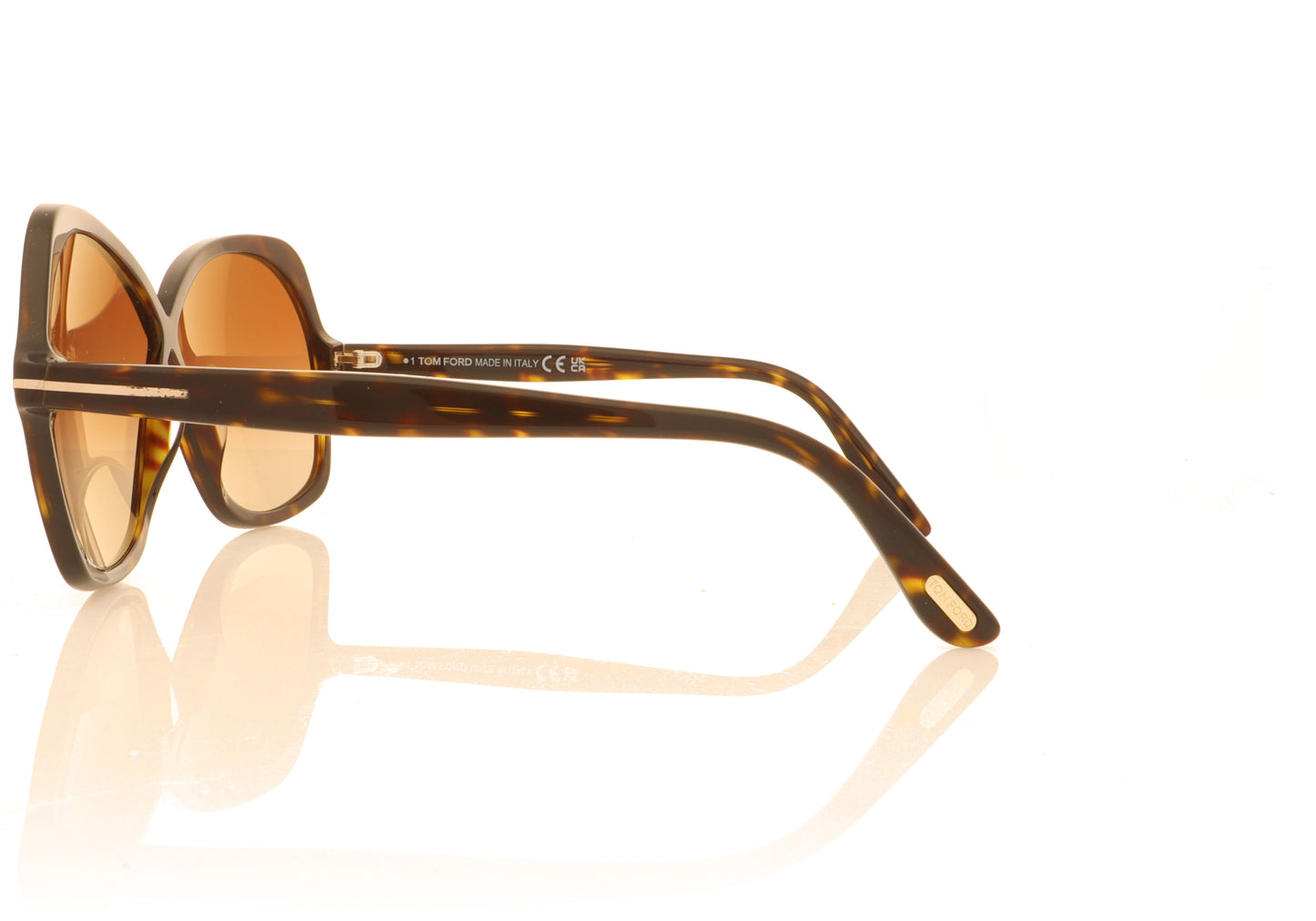 Tom Ford Rosemin 52F Tortoise Sunglasses - Side