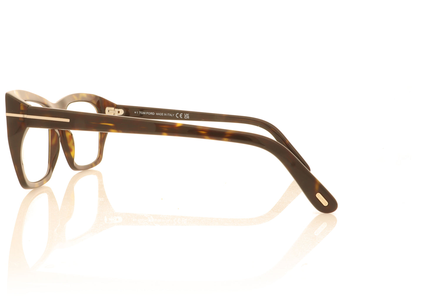 Tom Ford TF5846 Tortoise 52 Glasses - Side
