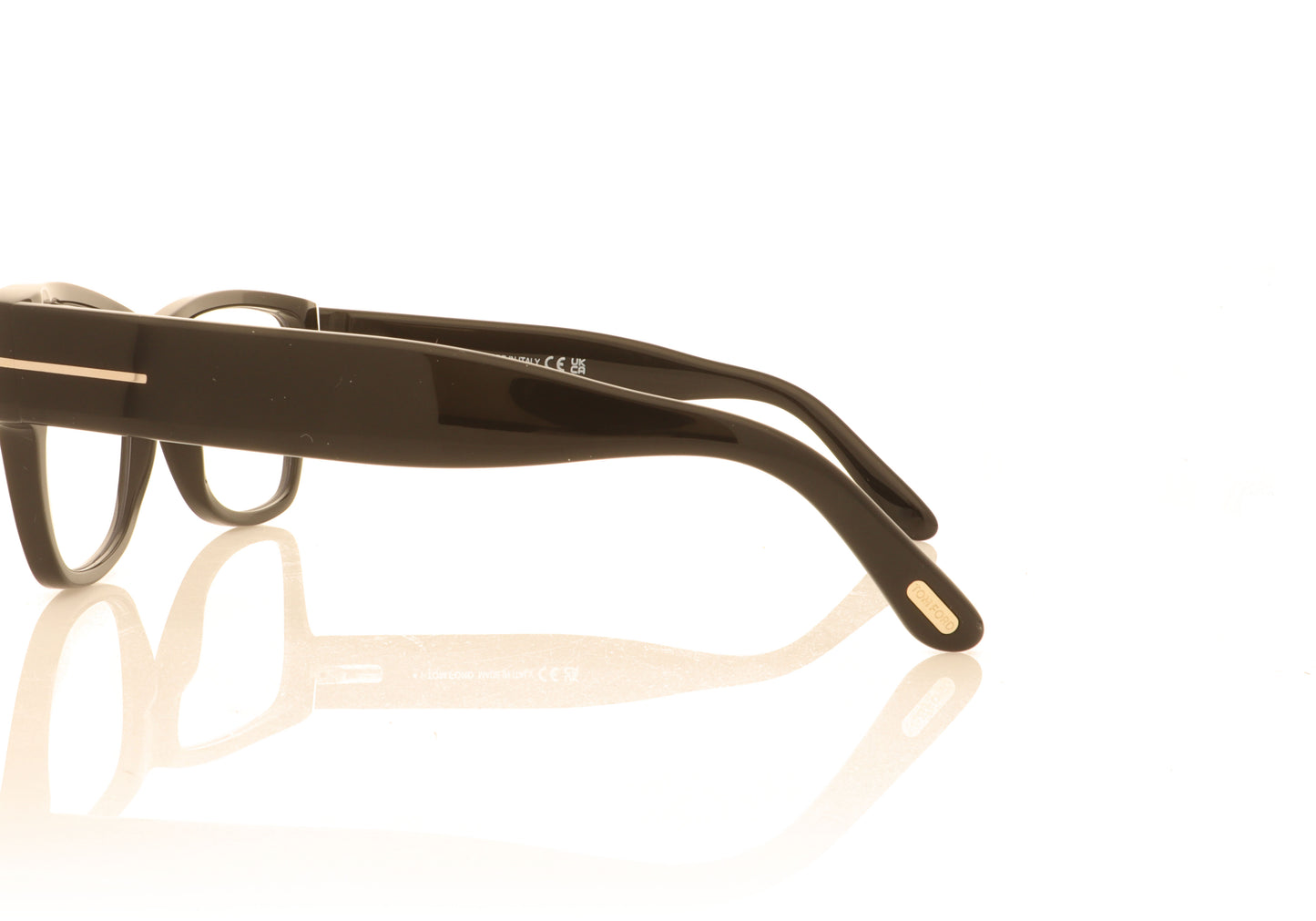 Tom Ford FT5878 001 Black Glasses - Side