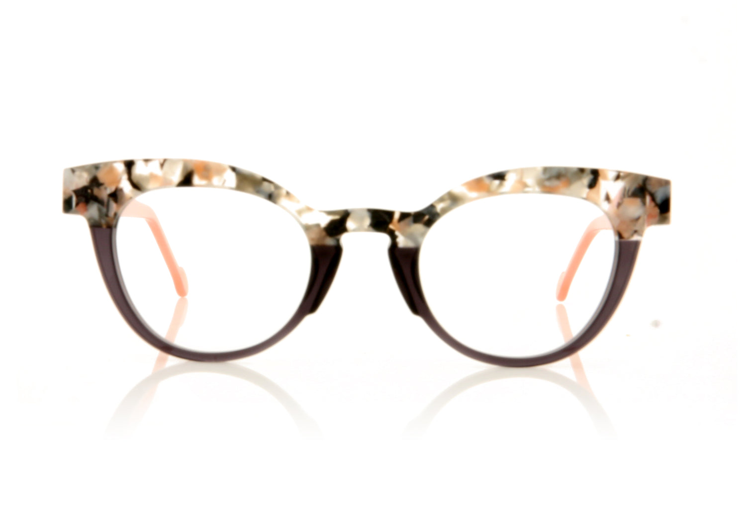 Anne & Valentin Pretty 8A23 Floral Glasses - Front