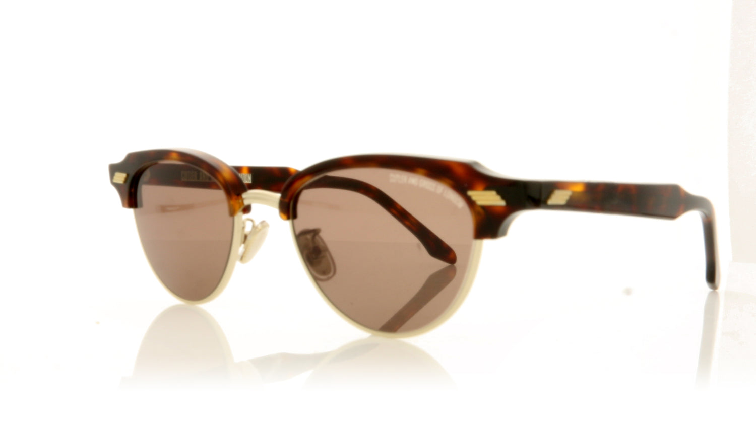 Cutler and Gross 1335 4 Tort Sunglasses - Angle