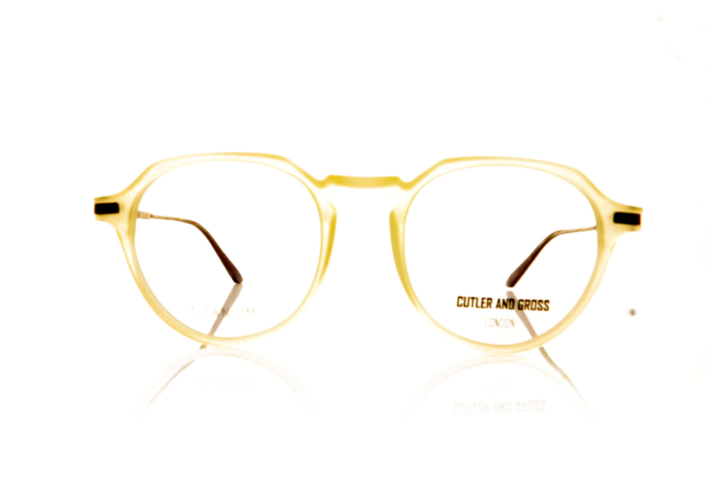 Cutler and Gross CG1302 5 Matte Clear Glasses - Front