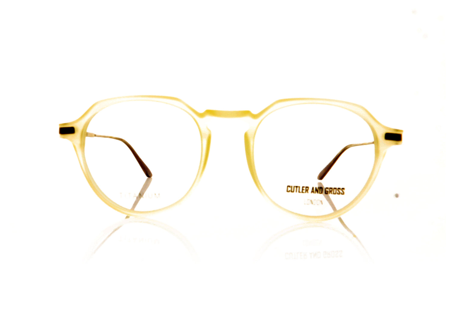 Cutler and Gross CG1302 5 Matte Clear Glasses - Front