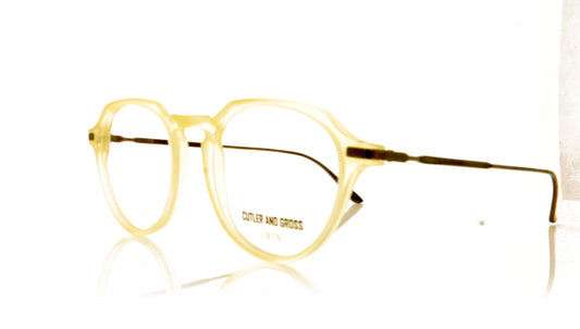 Cutler and Gross CG1302 5 Matte Clear Glasses - Angle