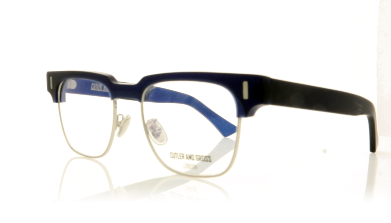 Cutler and Gross CG1332 4 Navy Glasses - Angle