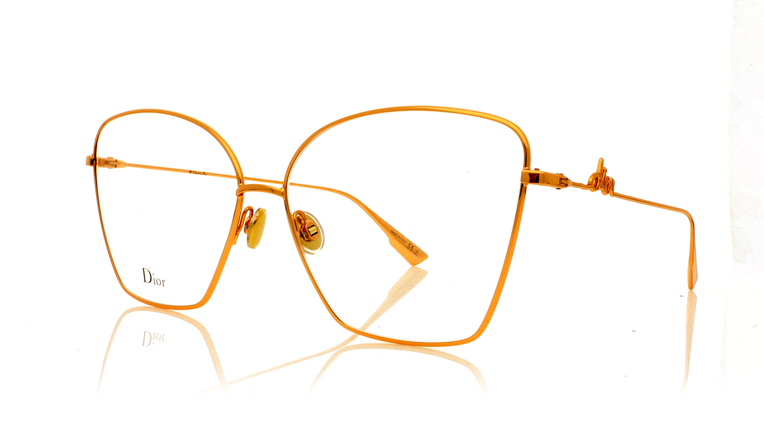 Dior Dior Signature01 DDB Gold Copper Glasses - Angle