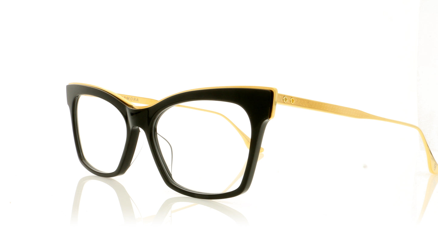 DITA Nemora DTX401 BLKYG Black-Yellow Gold Glasses - Angle