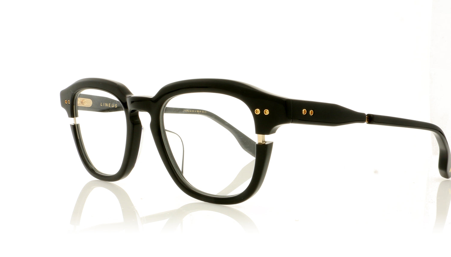 DITA Lineus DTX702 BLK Black Glasses - Angle