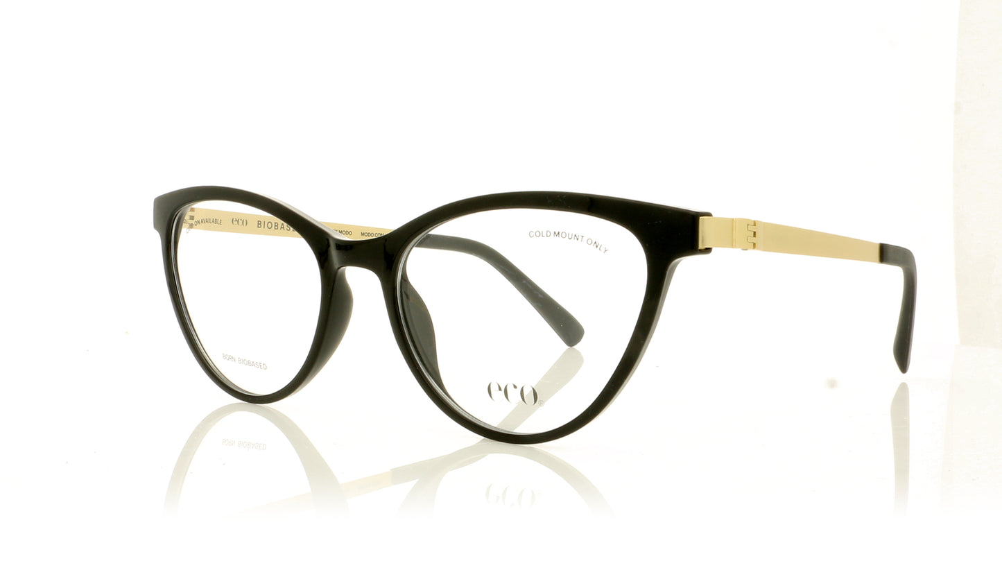 Eco Ela BLK Black Glasses - Angle