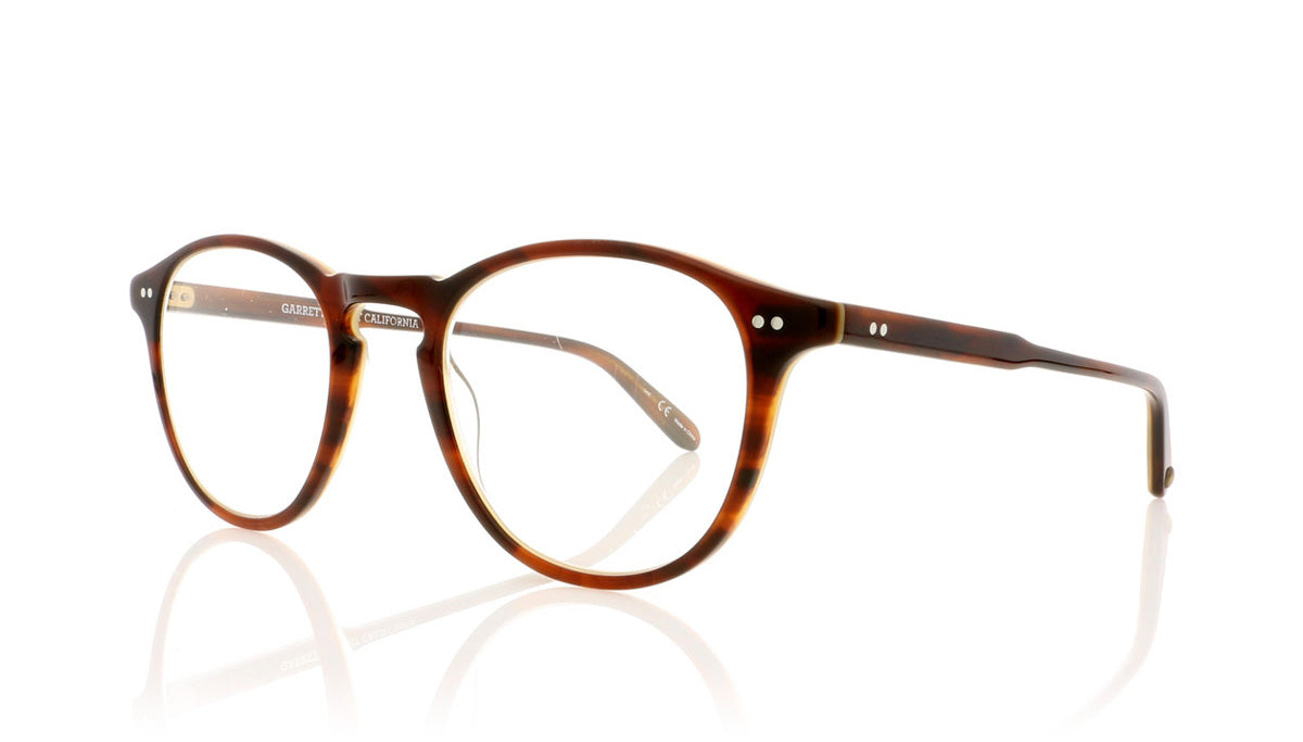Garrett Leight Hampton 1001 WHT Whiskey Tortoise Glasses - Angle