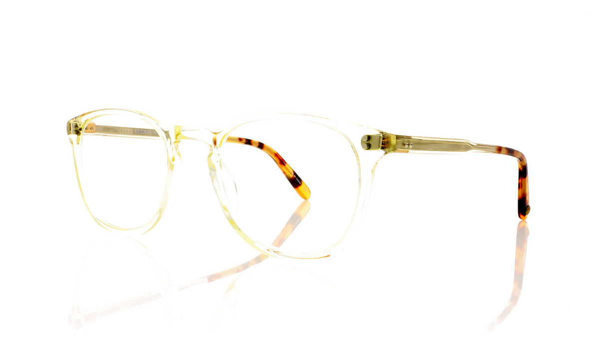 Garrett Leight Kinney 1007 CH-CH/DKTF Champagne Glasses - Angle