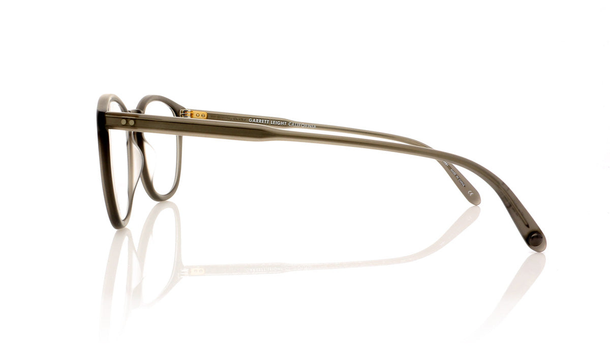 Garrett Leight Kinney 1007 MGCR Matte Grey Crystal Glasses - Side